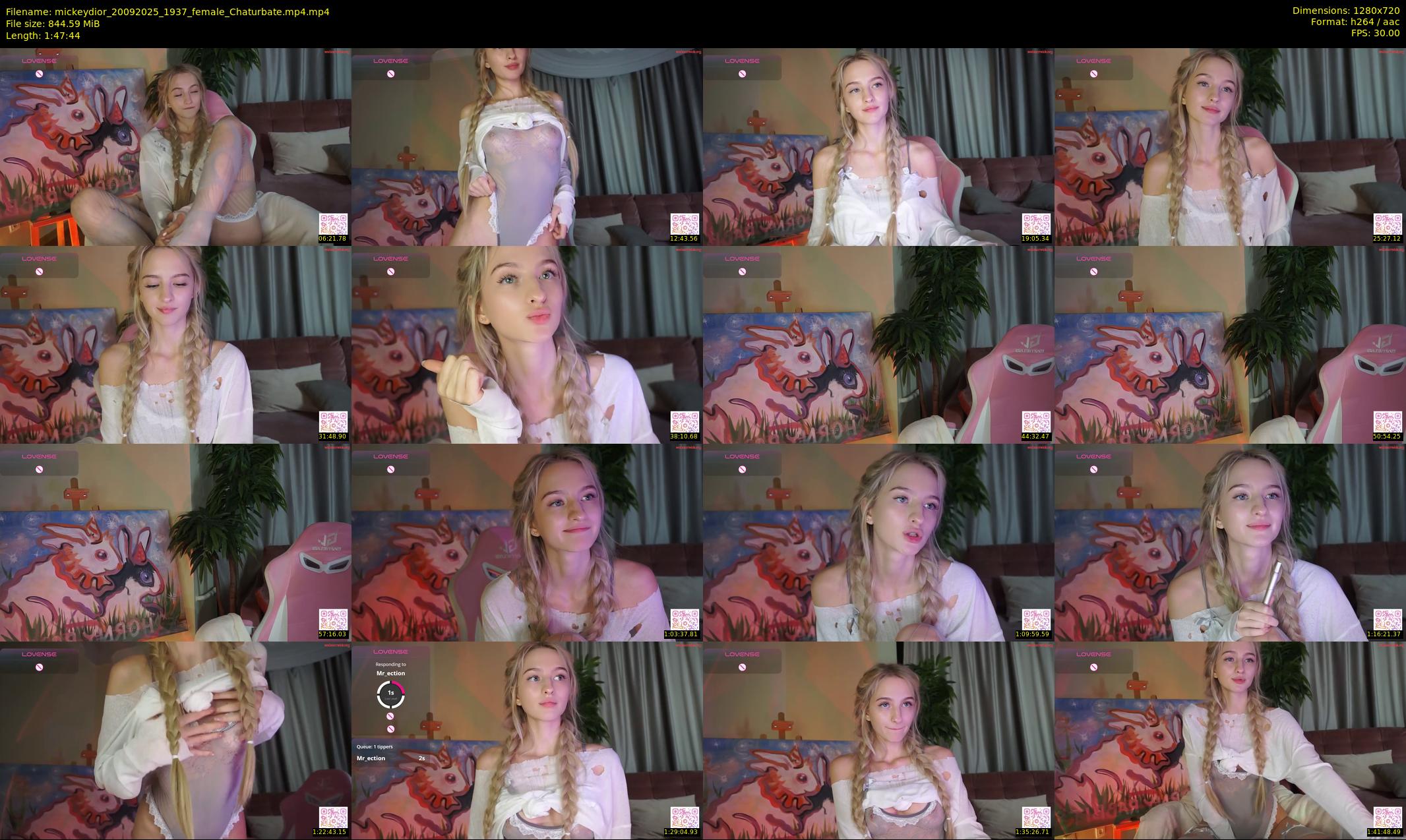 mickeydior — 108 minute Chaturbate female cam show recording, 720p, Sep 20, 2025
