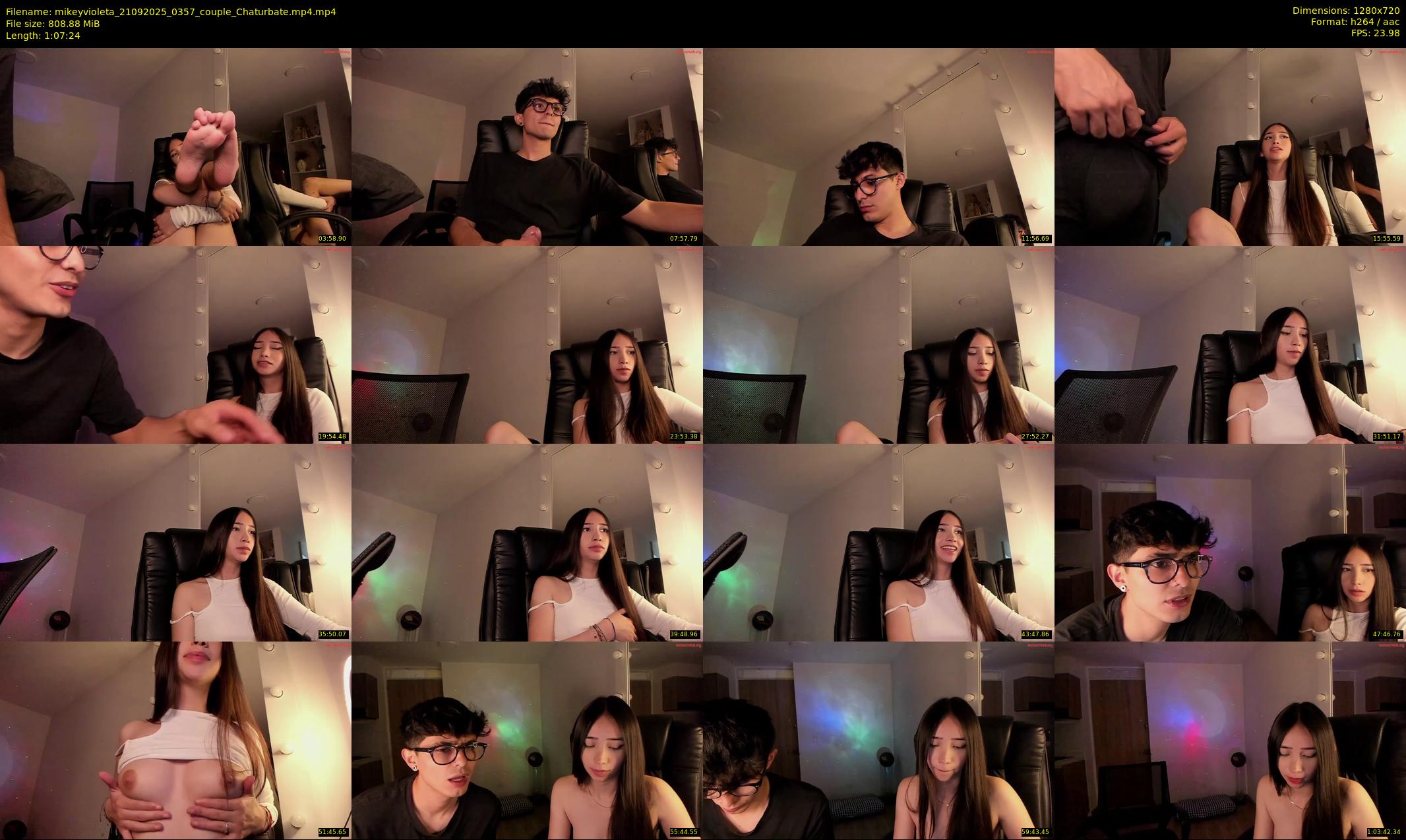 mikeyvioleta — 68 minute Chaturbate couple cam show recording, 720p, Sep 21, 2025