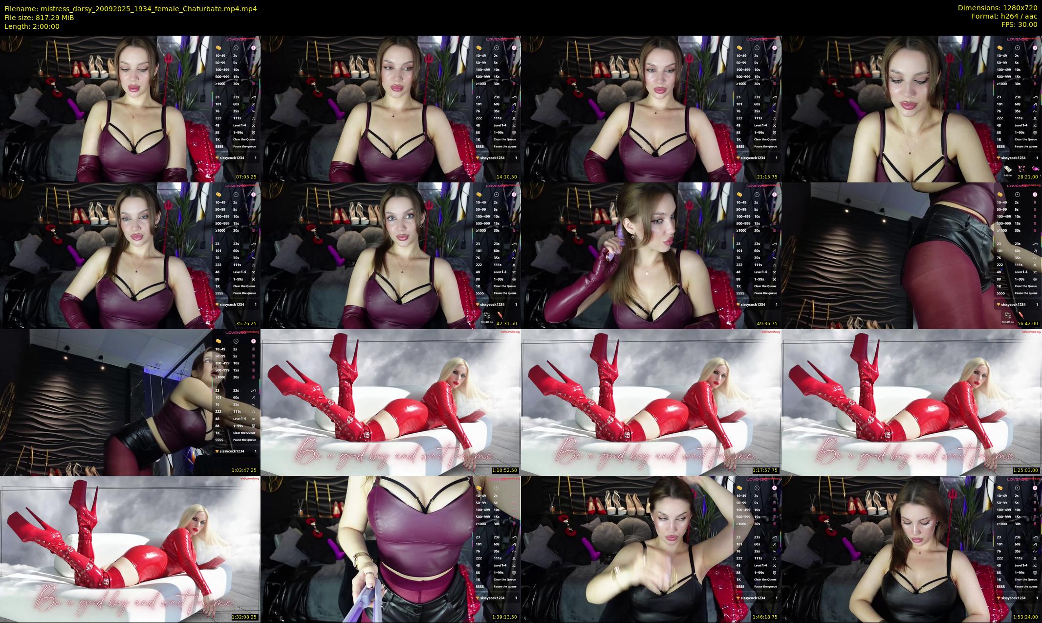 mistress_darsy — 120 minute Chaturbate female cam show recording, 720p, Sep 20, 2025