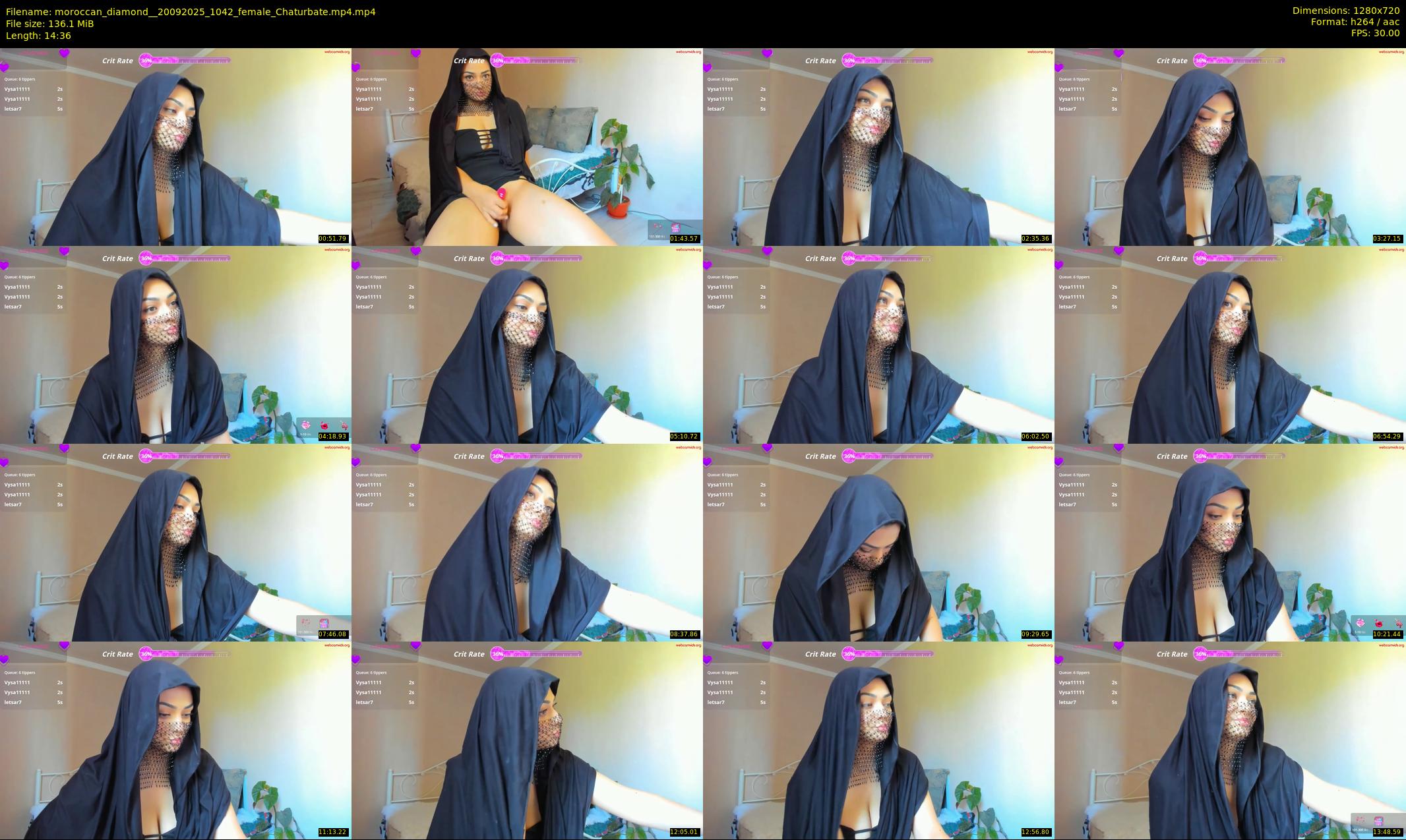 moroccan_diamond_ — 15 minute Chaturbate female cam show recording, 720p, Sep 20, 2025