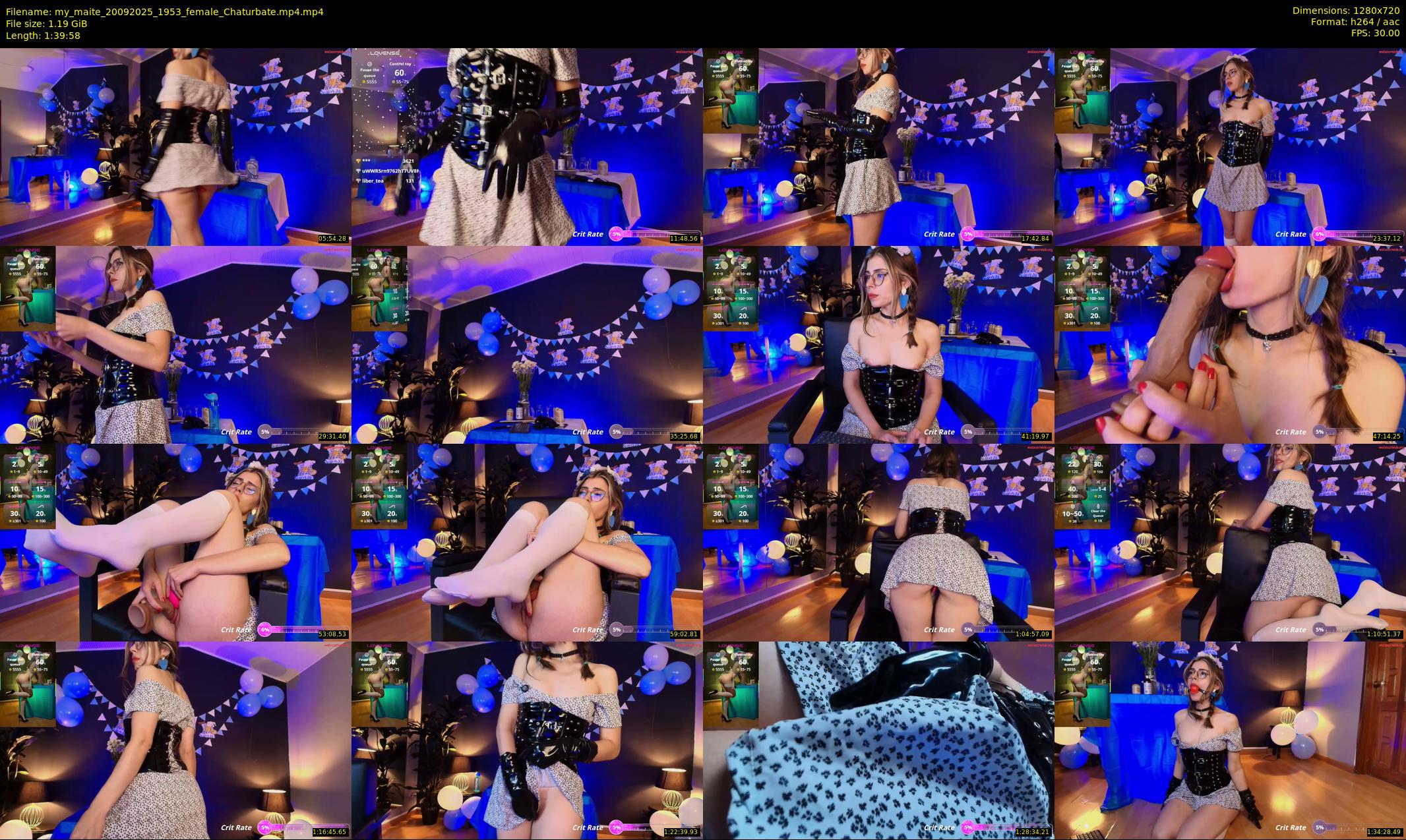 my_maite — 100 minute Chaturbate female cam show recording, 720p, Sep 20, 2025