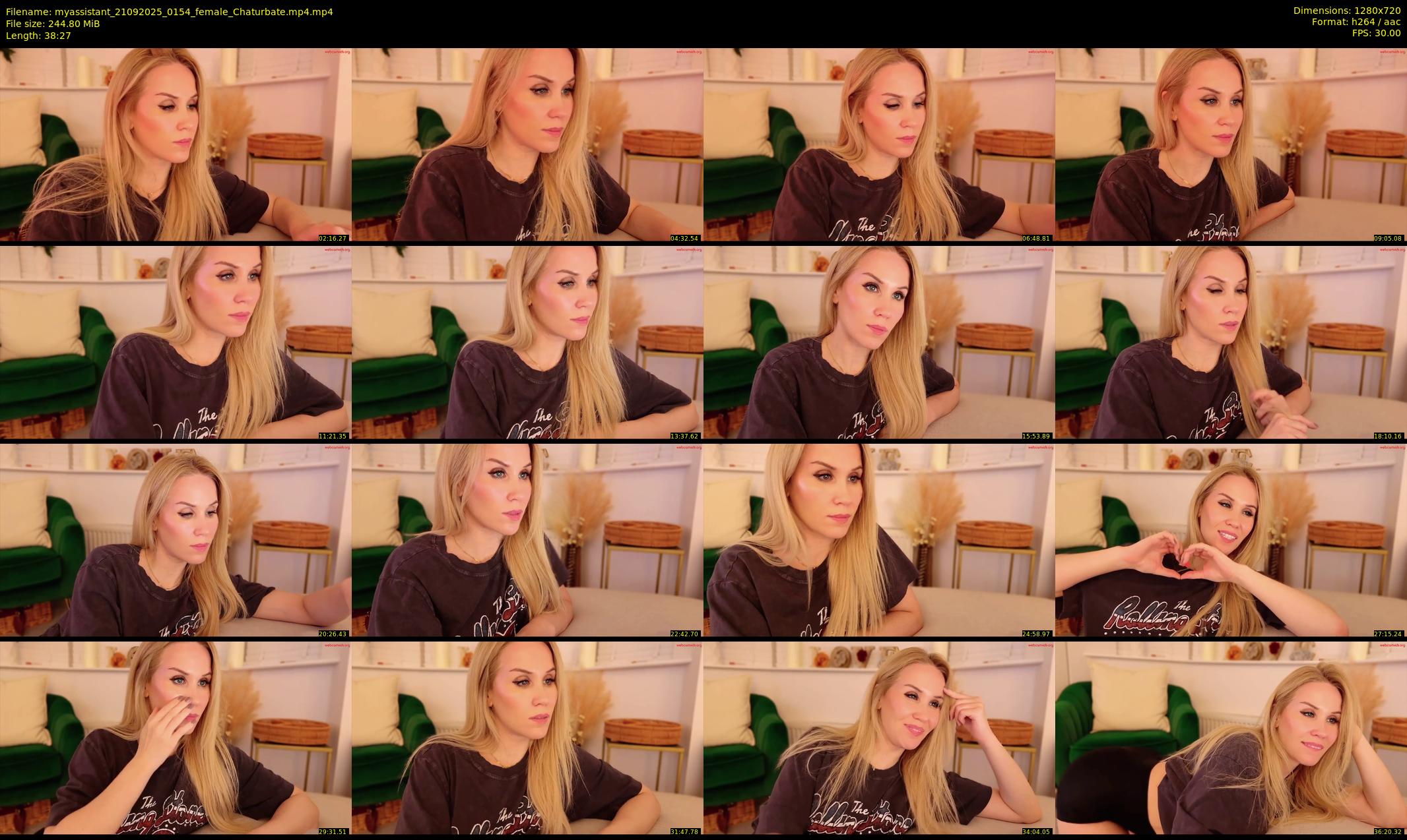 myassistant — 39 minute Chaturbate female cam show recording, 720p, Sep 21, 2025