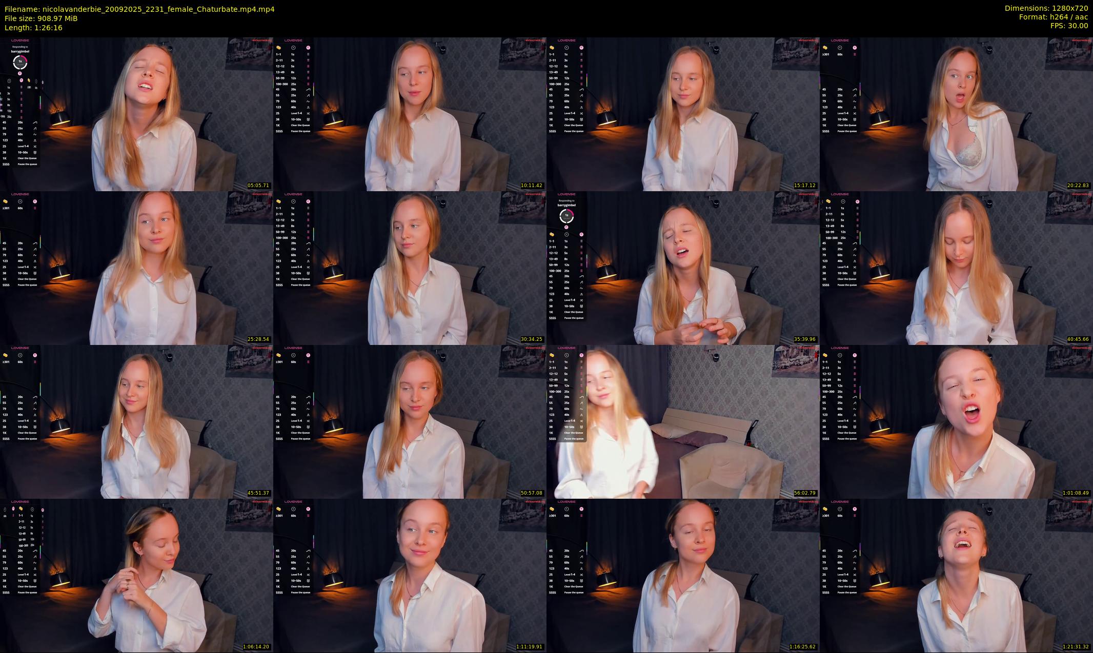 nicolavanderbie — 87 minute Chaturbate female cam show recording, 720p, Sep 20, 2025
