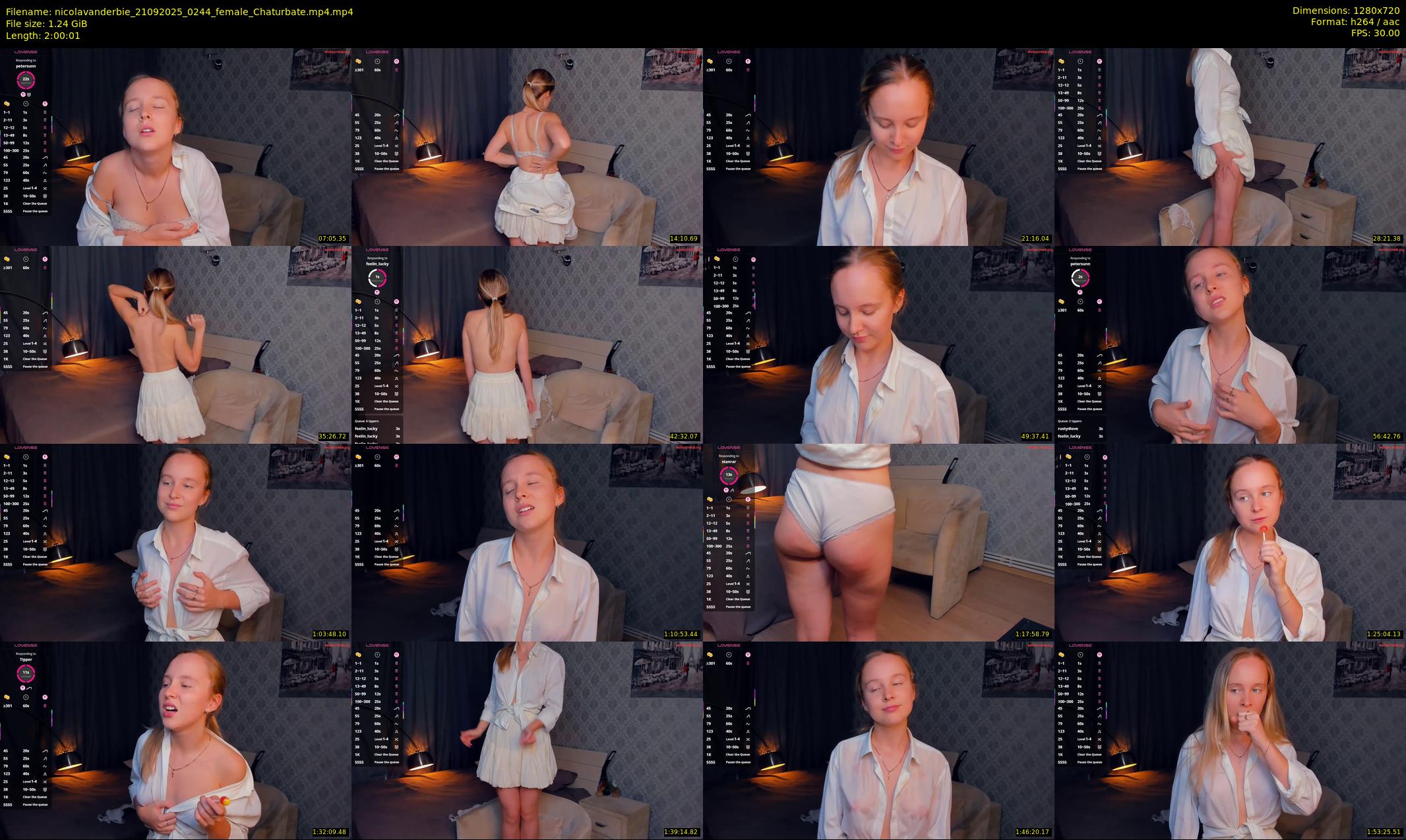 nicolavanderbie — 121 minute Chaturbate female cam show recording, 720p, Sep 21, 2025