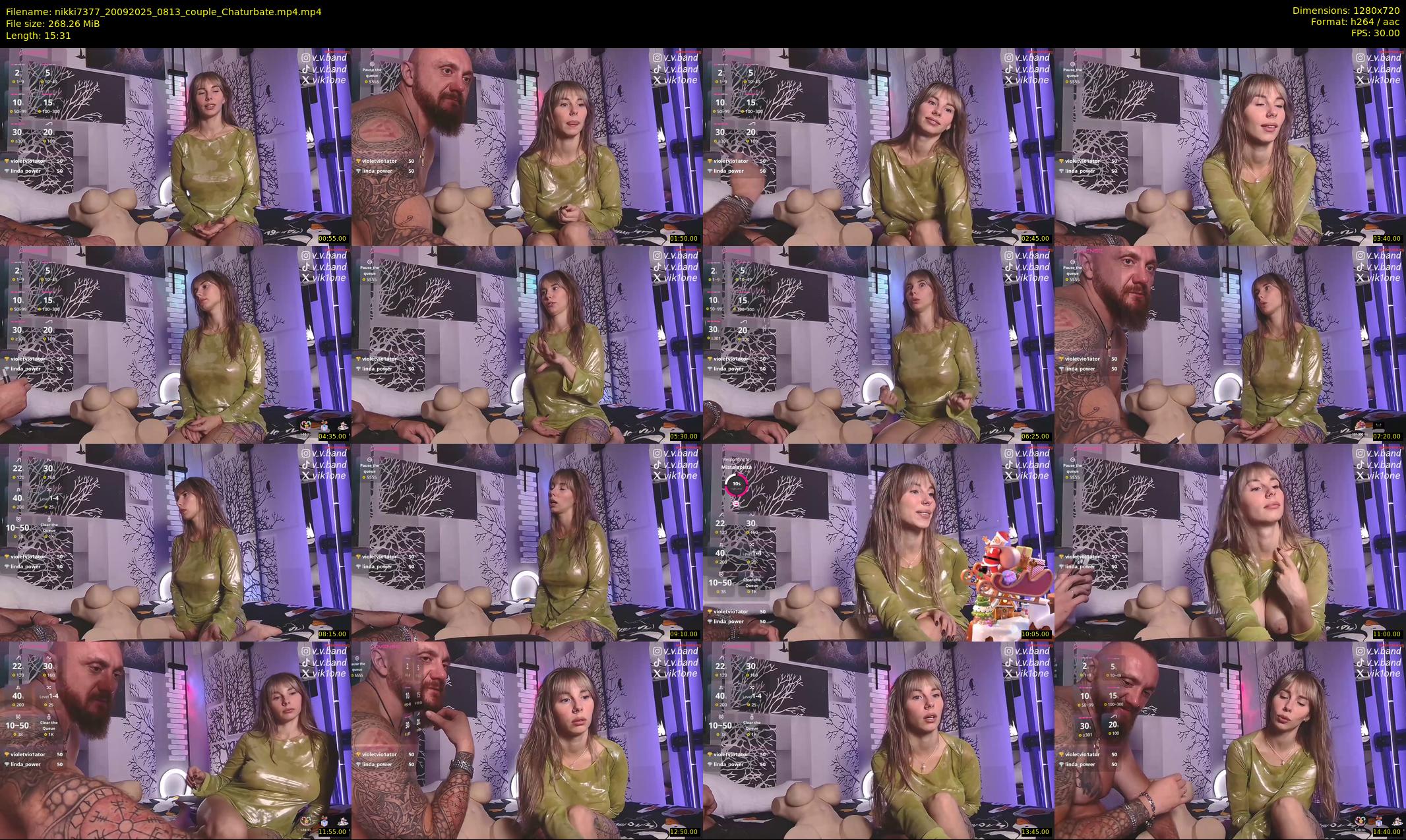 nikki7377 — 16 minute Chaturbate couple cam show recording, 720p, Sep 20, 2025