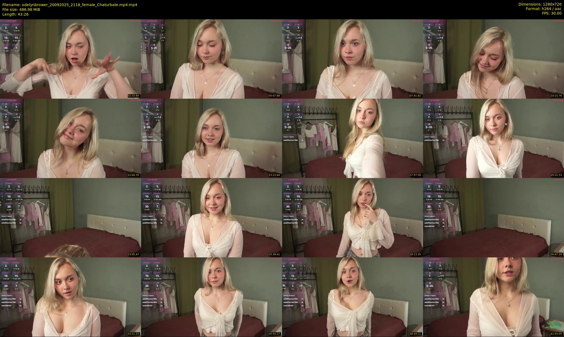 odelynbrower — 44 minute Chaturbate female cam show recording, 720p, Sep 20, 2025