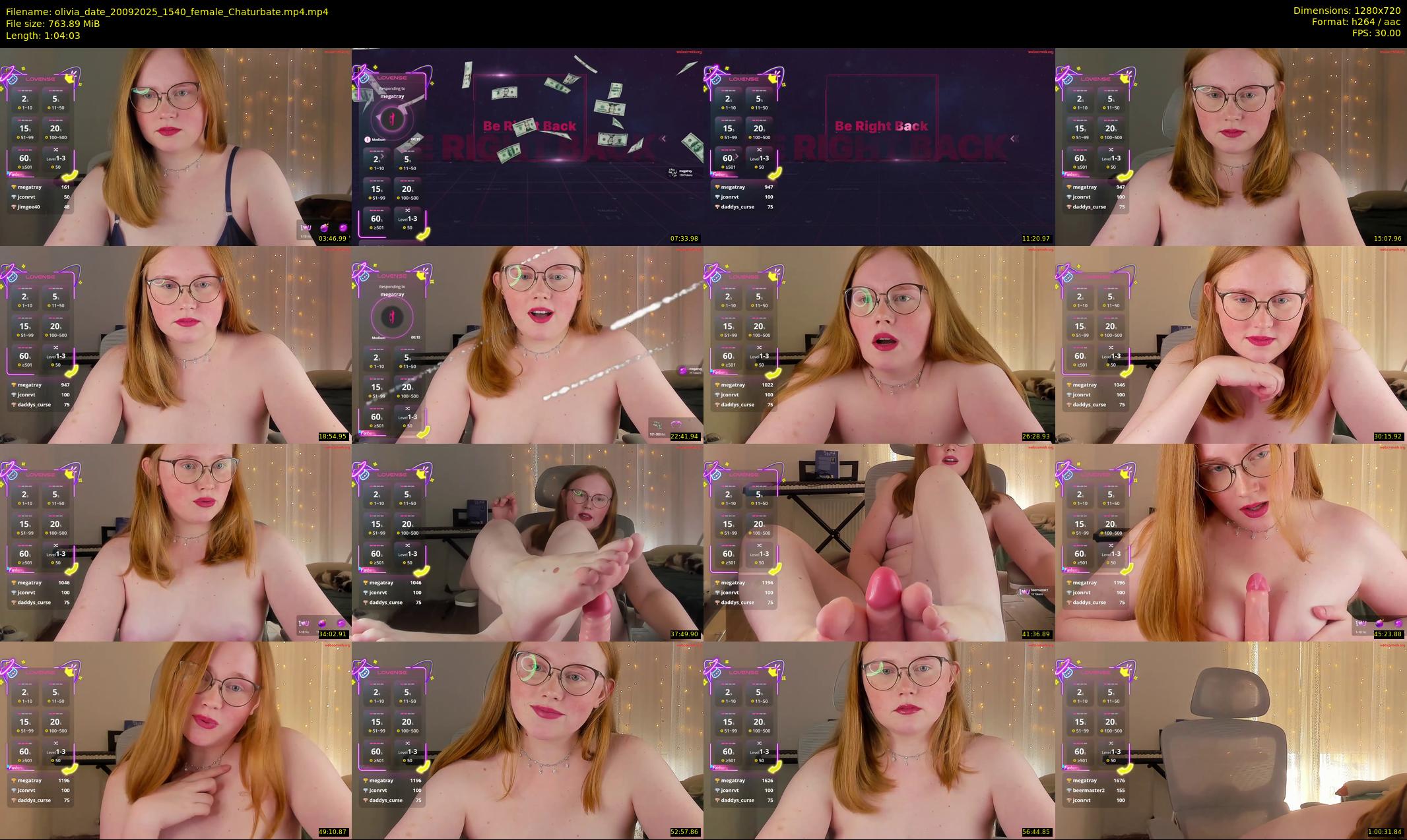 olivia_date — 65 minute Chaturbate female cam show recording, 720p, Sep 20, 2025