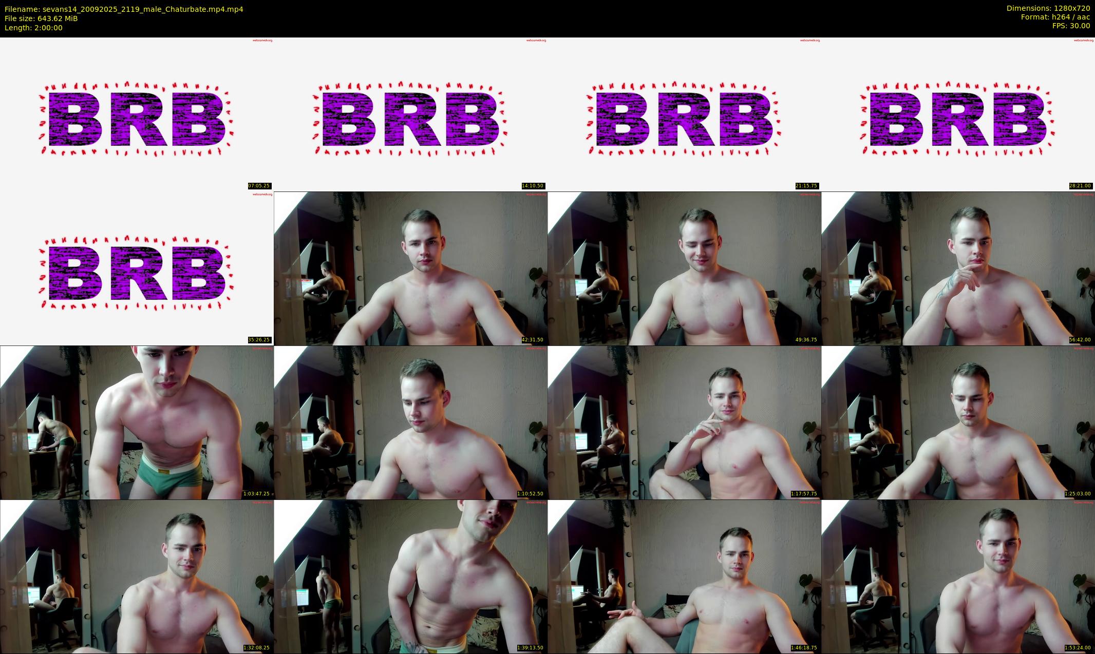 sevans14 — 120 minute Chaturbate male cam show recording, 720p, Sep 20, 2025