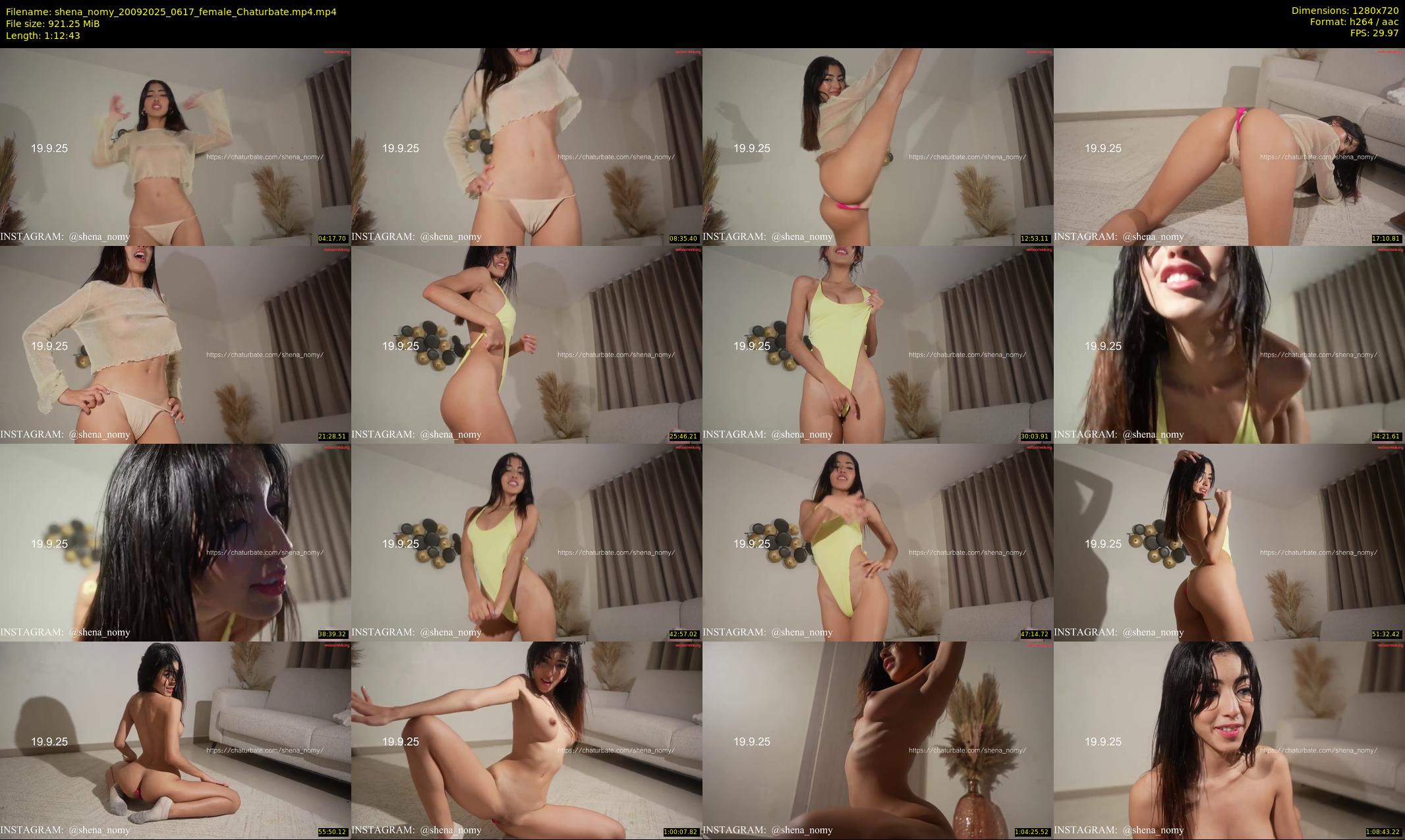 shena_nomy — 73 minute Chaturbate female cam show recording, 720p, Sep 20, 2025
