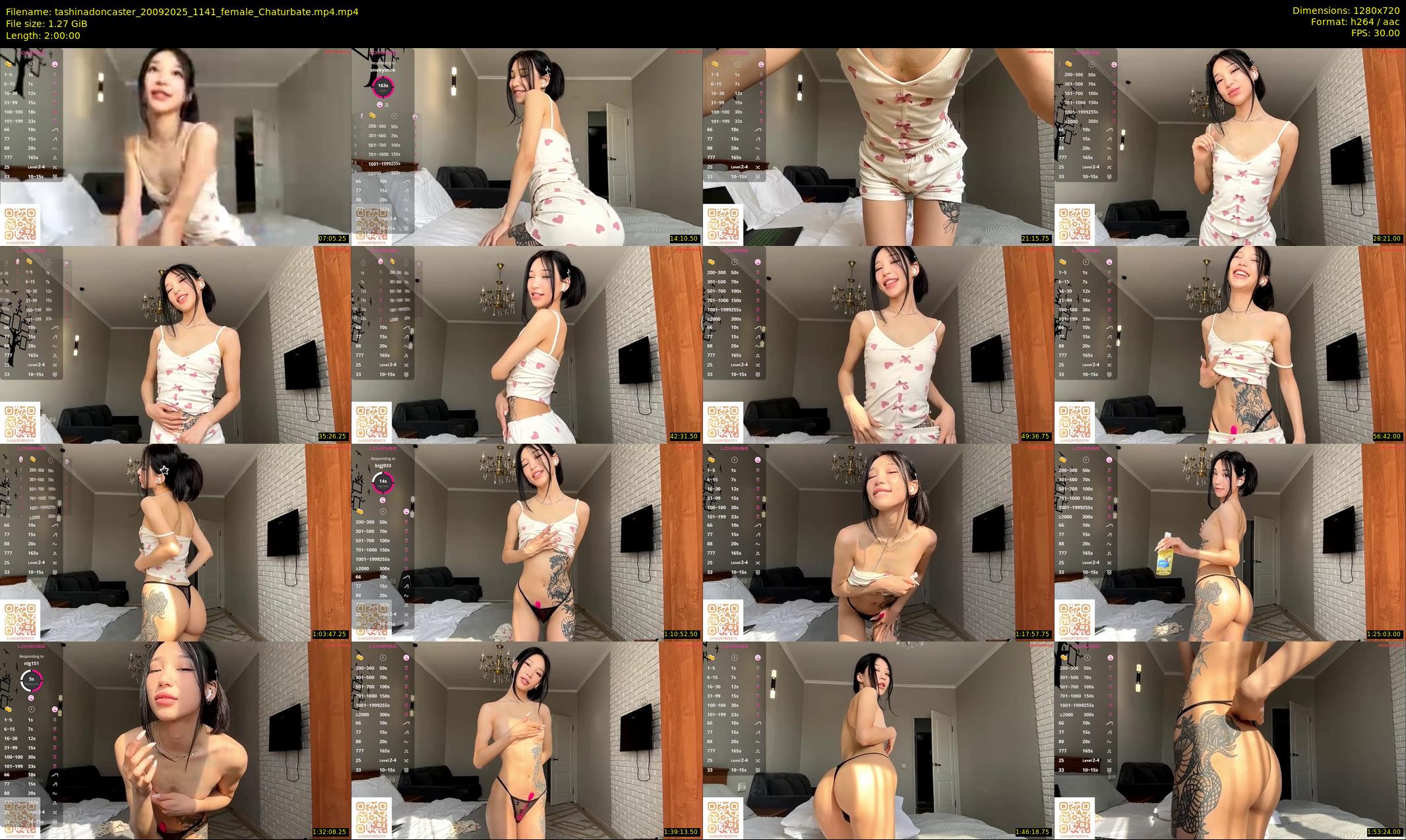 tashinadoncaster — 120 minute Chaturbate female cam show recording, 720p, Sep 20, 2025