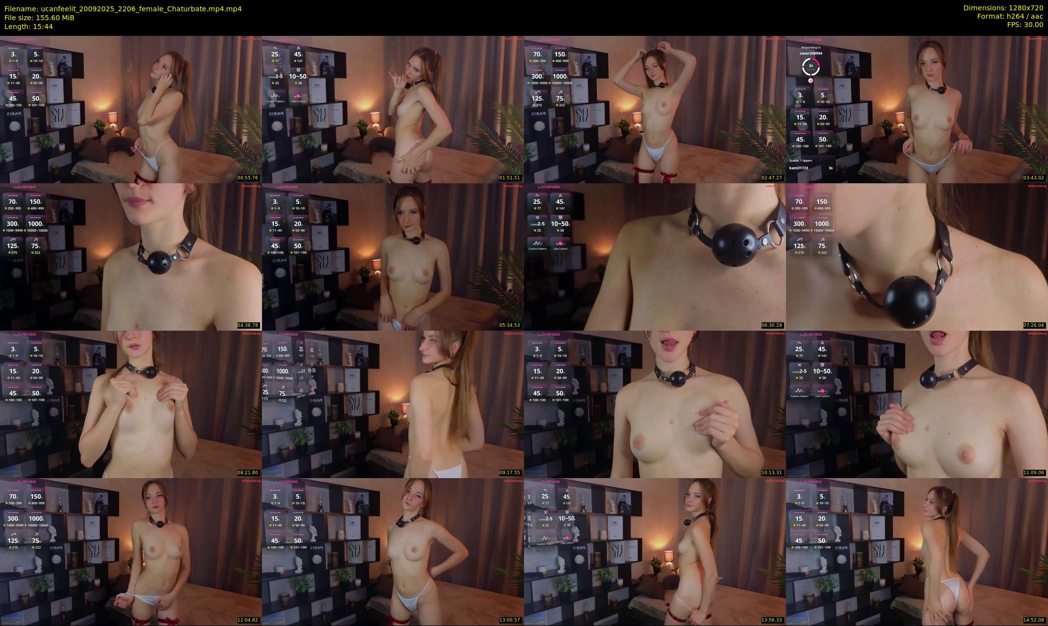 ucanfeelit — 16 minute Chaturbate female cam show recording, 720p, Sep 20, 2025