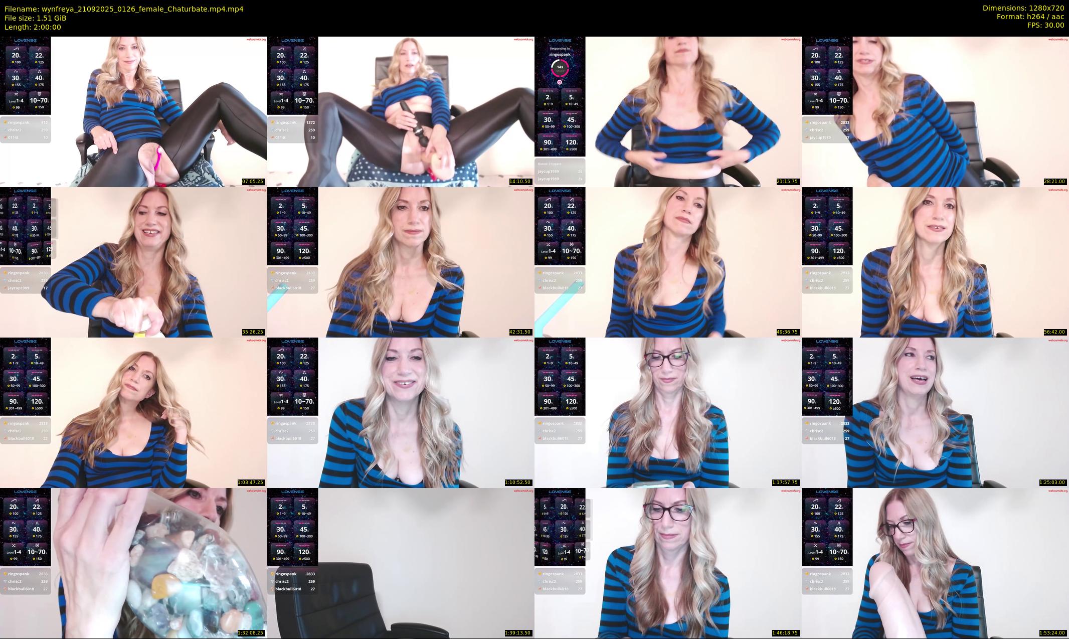 wynfreya — 120 minute Chaturbate female cam show recording, 720p, Sep 21, 2025