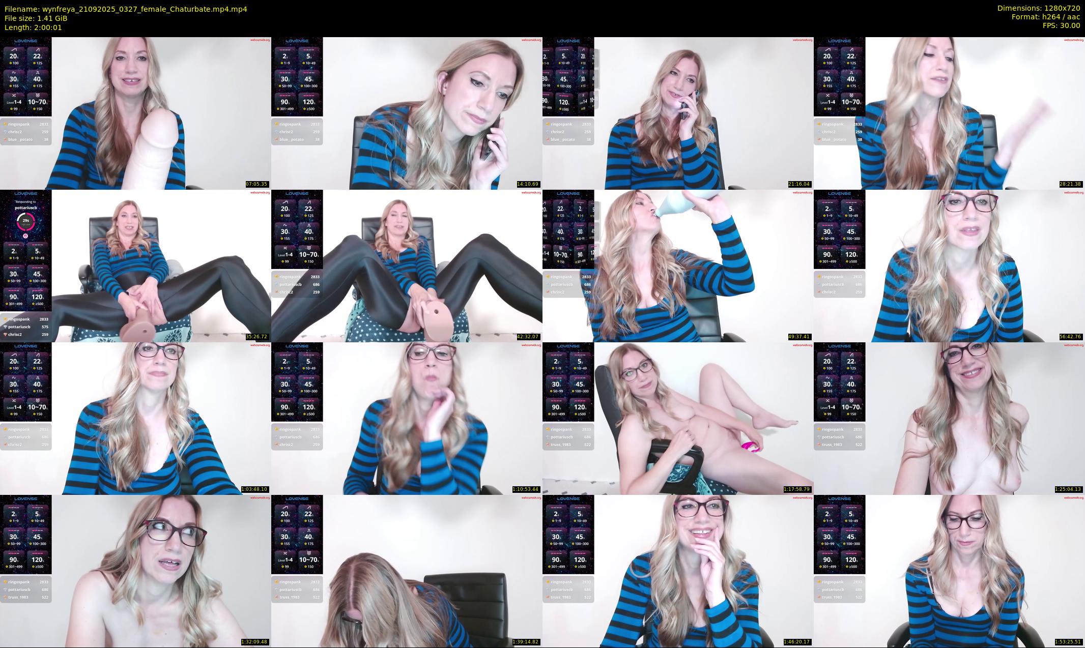 wynfreya — 121 minute Chaturbate female cam show recording, 720p, Sep 21, 2025