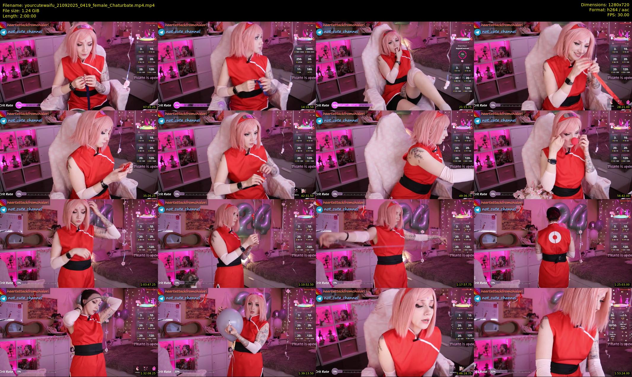 yourcutewaifu — 120 minute Chaturbate female cam show recording, 720p, Sep 21, 2025