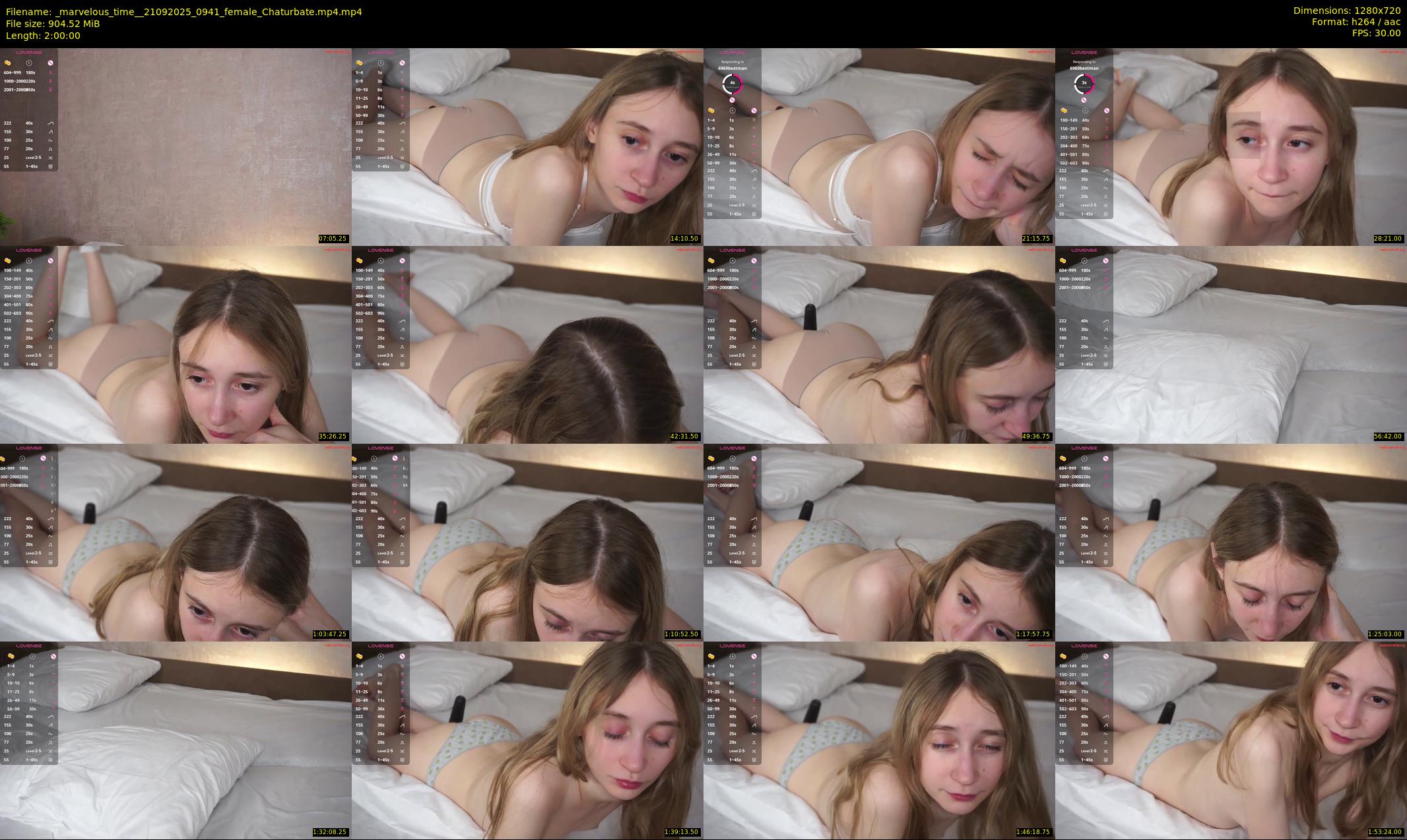 _marvelous_time_ — 120 minute Chaturbate female cam show recording, 720p, Sep 21, 2025