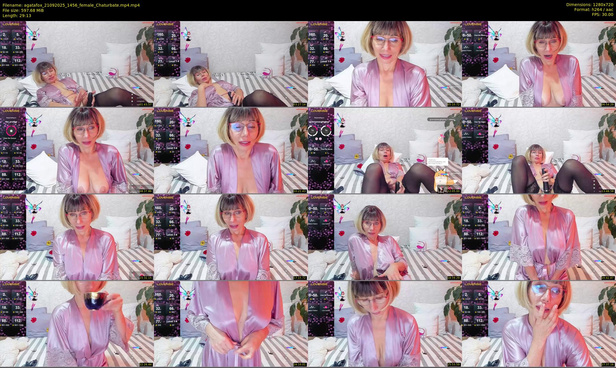 agatafox — 30 minute Chaturbate female cam show recording, 720p, Sep 21, 2025