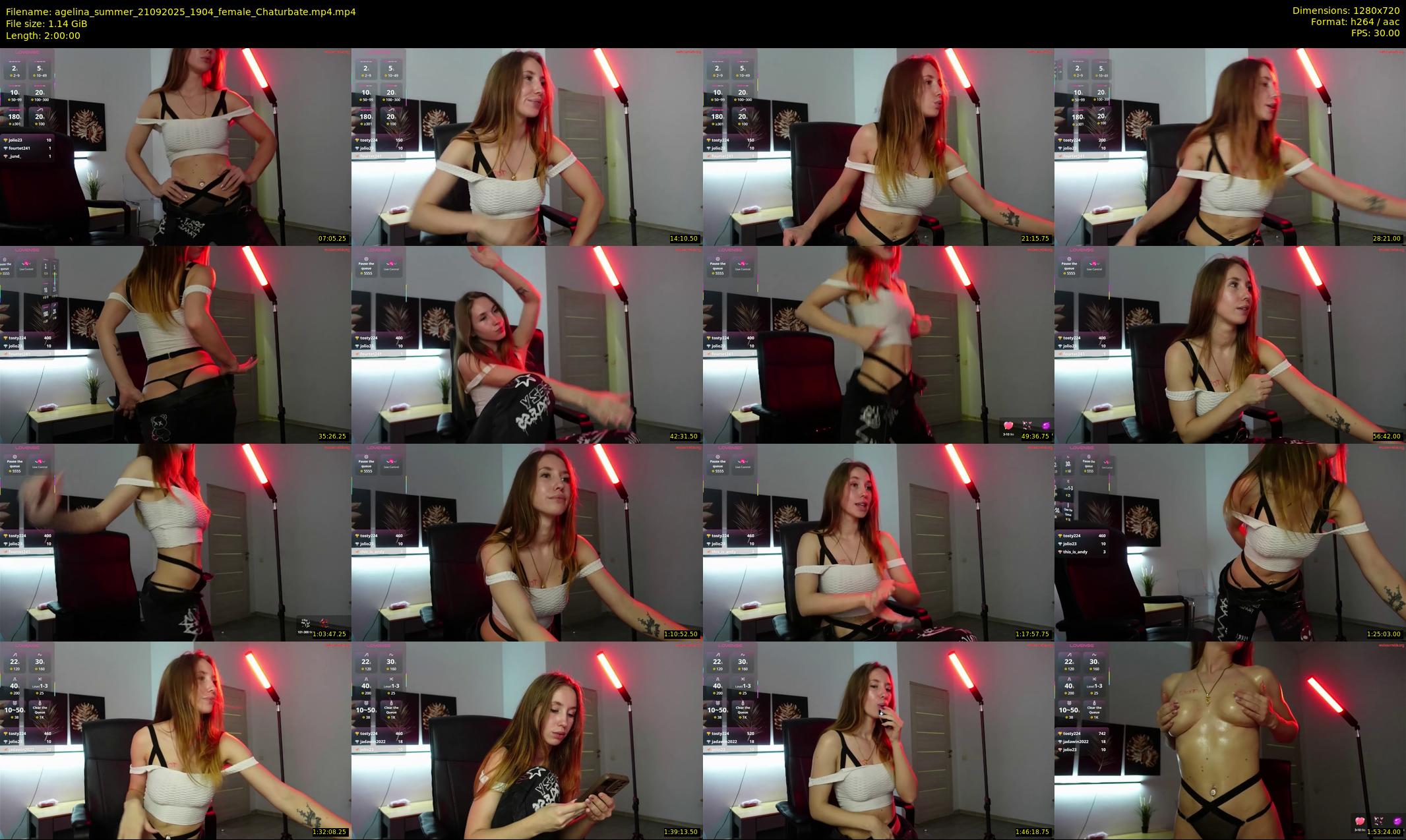 agelina_summer — 120 minute Chaturbate female cam show recording, 720p, Sep 21, 2025
