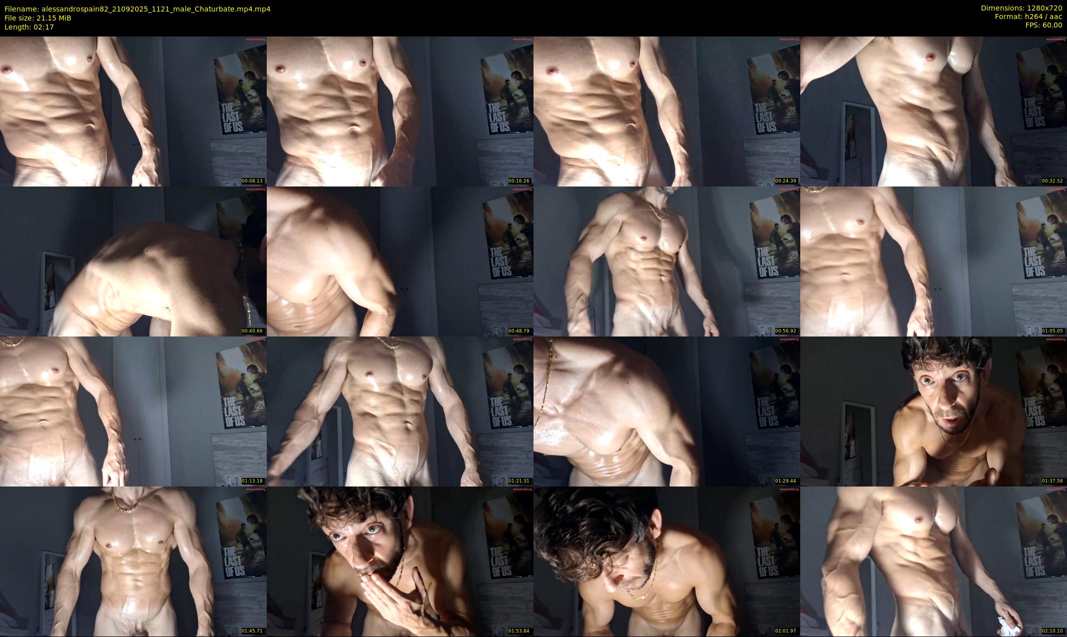 alessandrospain82 — 3 minute Chaturbate male cam show recording, 720p, Sep 21, 2025