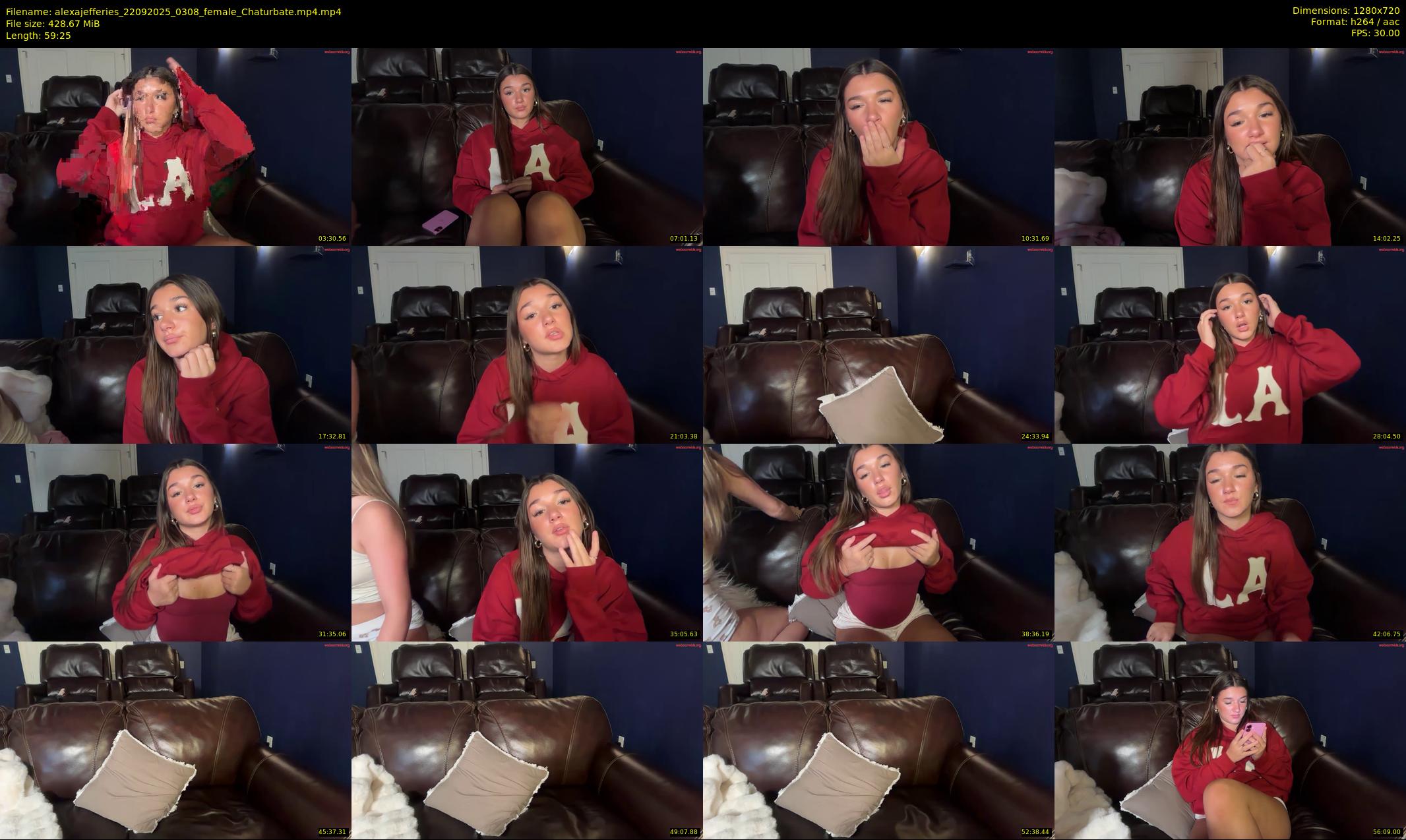 alexajefferies — 60 minute Chaturbate female cam show recording, 720p, Sep 22, 2025