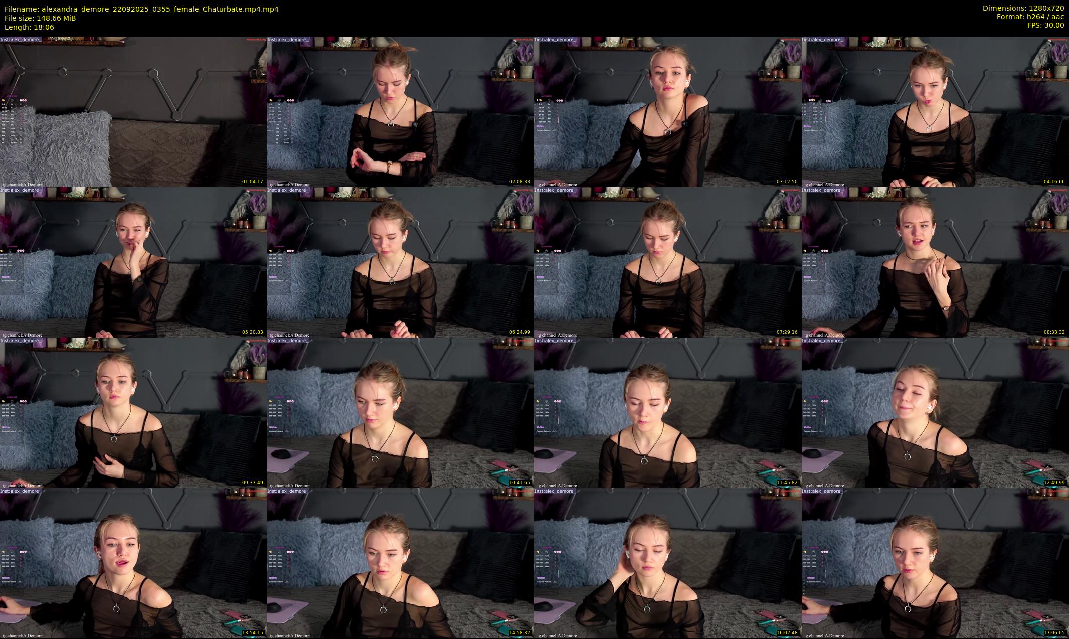 alexandra_demore — 19 minute Chaturbate female cam show recording, 720p, Sep 22, 2025