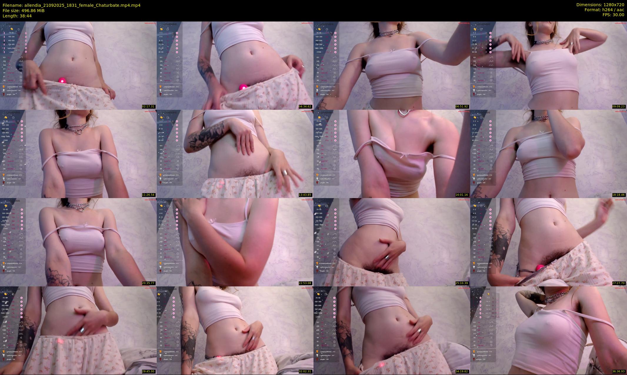 allendia — 39 minute Chaturbate female cam show recording, 720p, Sep 21, 2025