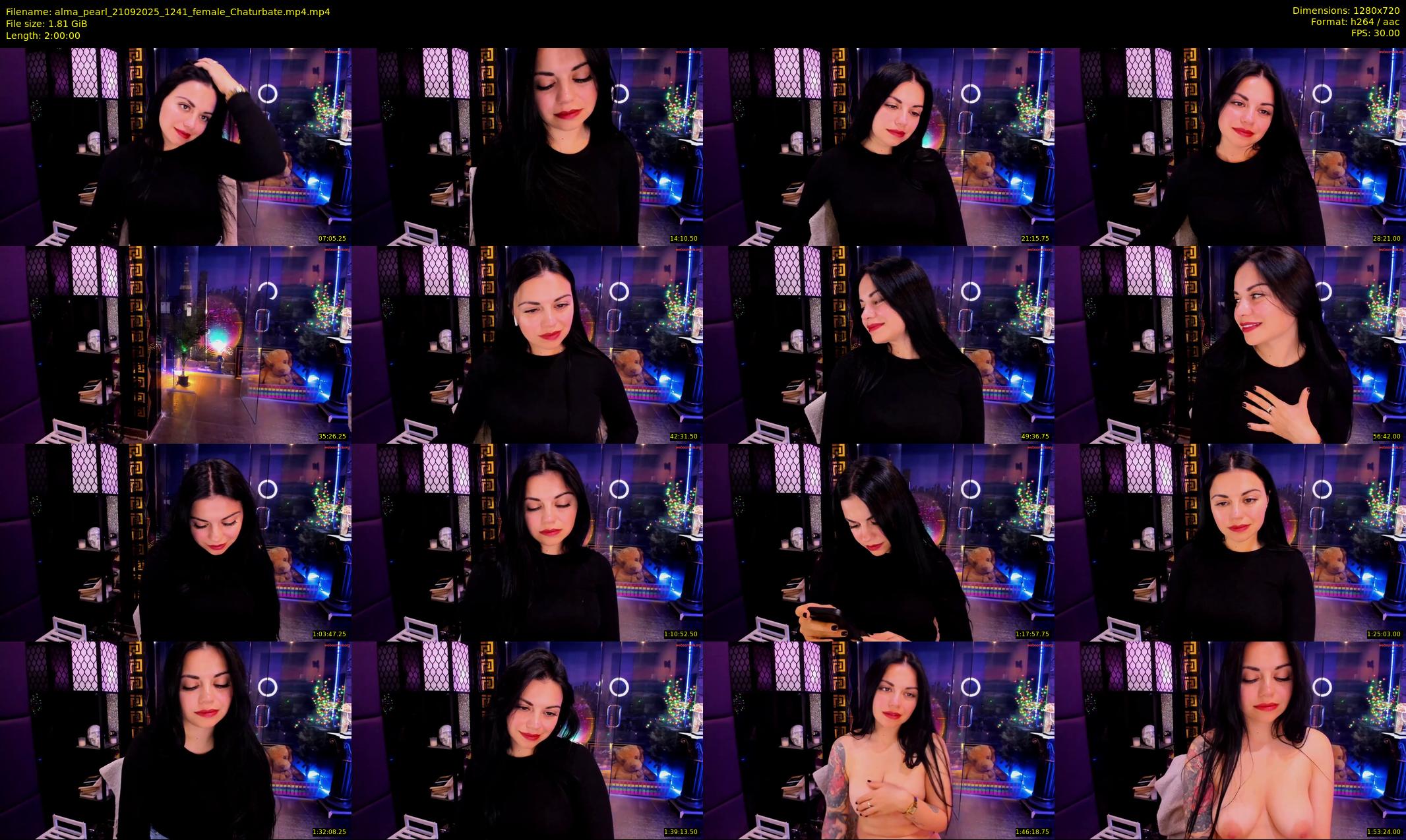 alma_pearl — 120 minute Chaturbate female cam show recording, 720p, Sep 21, 2025
