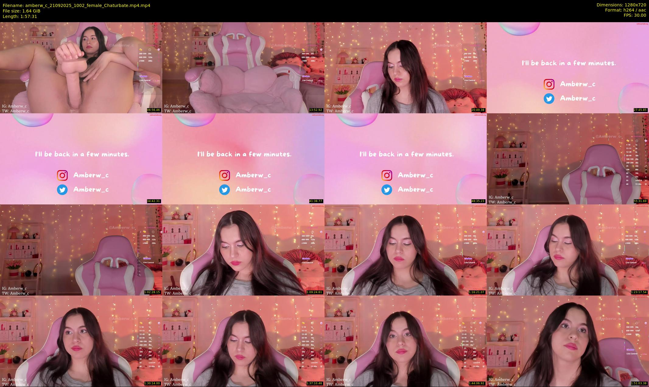amberw_c — 118 minute Chaturbate female cam show recording, 720p, Sep 21, 2025