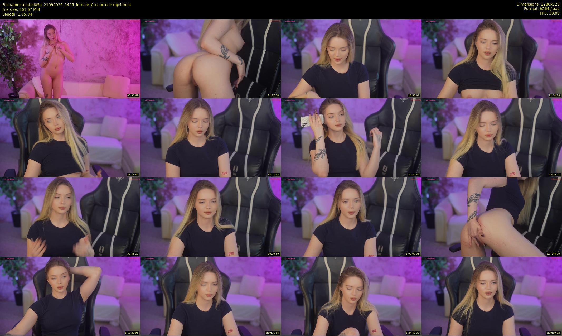 anabel054 — 96 minute Chaturbate female cam show recording, 720p, Sep 21, 2025