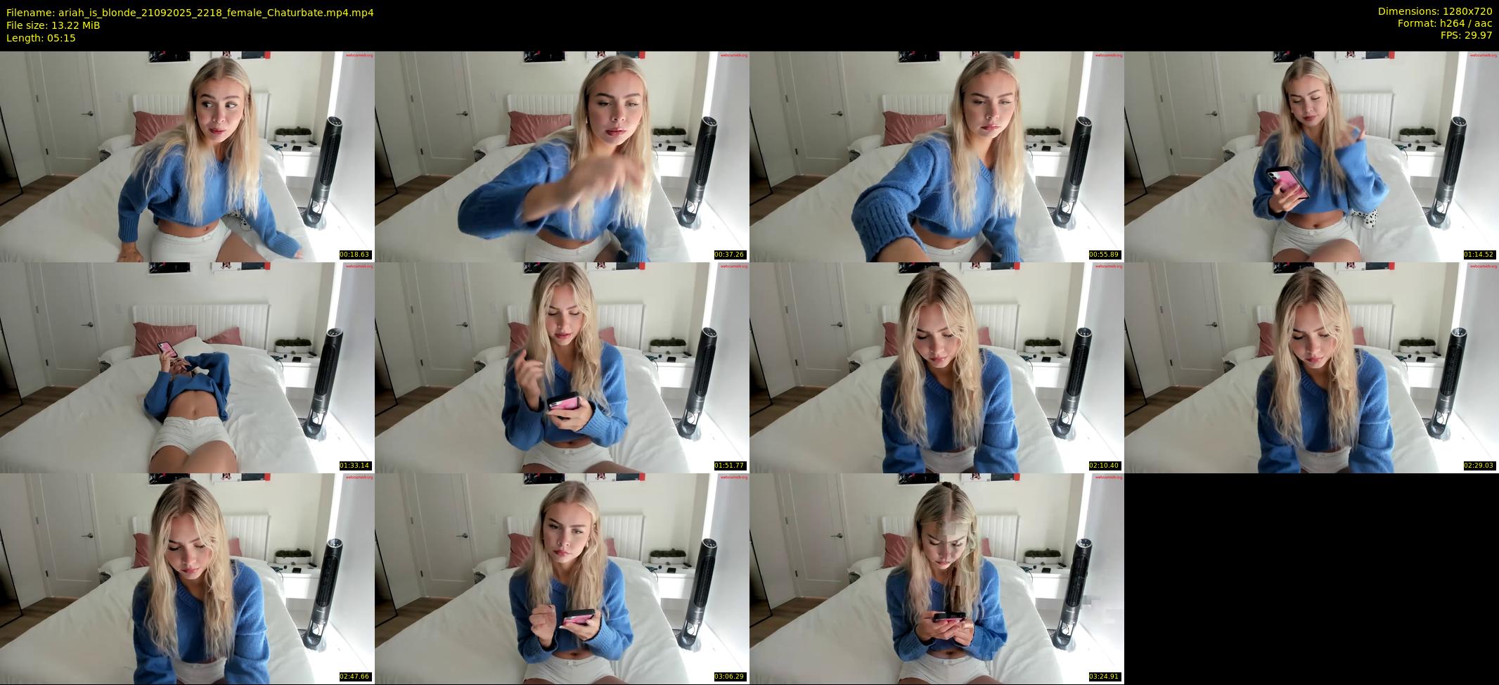 ariah_is_blonde — 6 minute Chaturbate female cam show recording, 720p, Sep 21, 2025