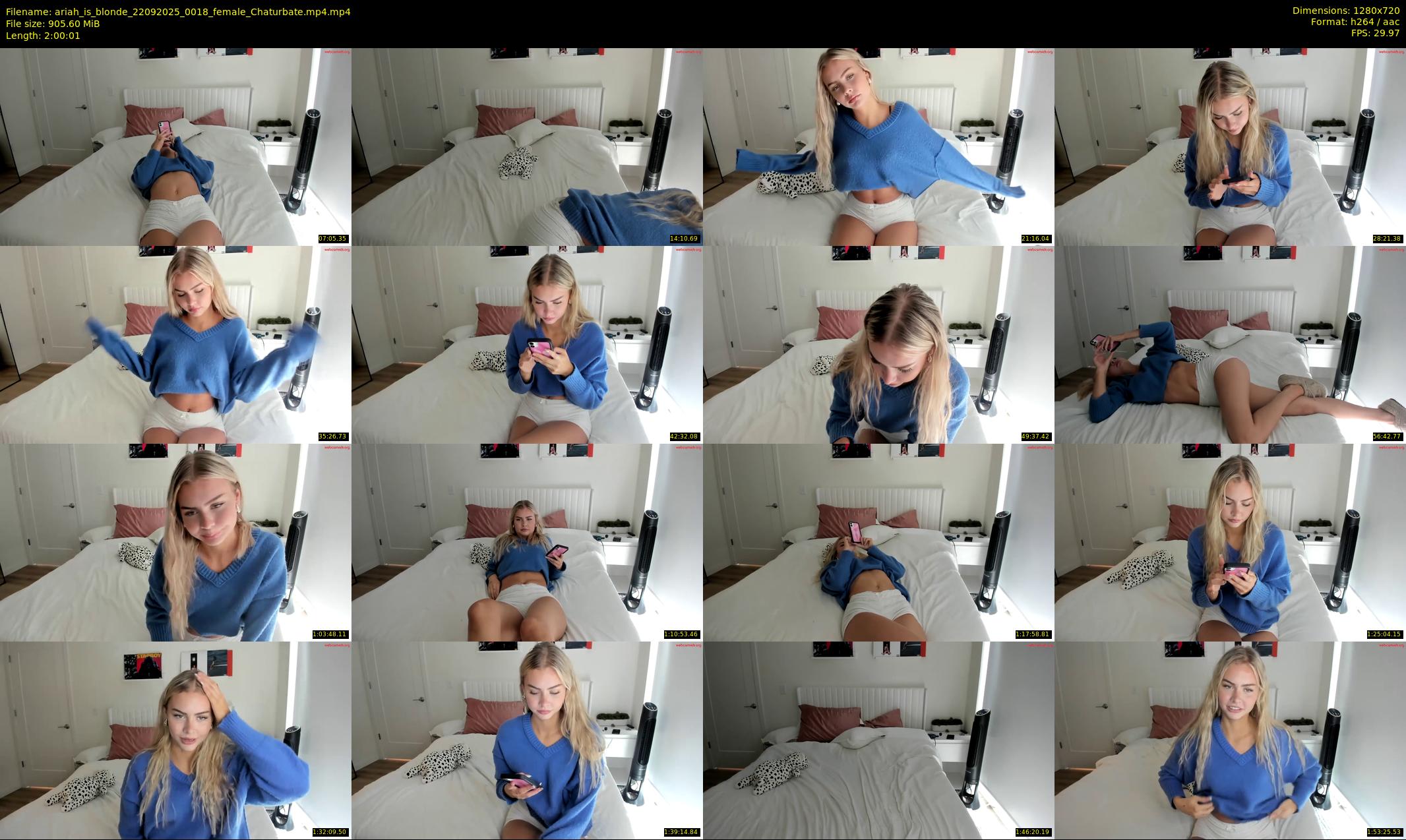 ariah_is_blonde — 121 minute Chaturbate female cam show recording, 720p, Sep 22, 2025