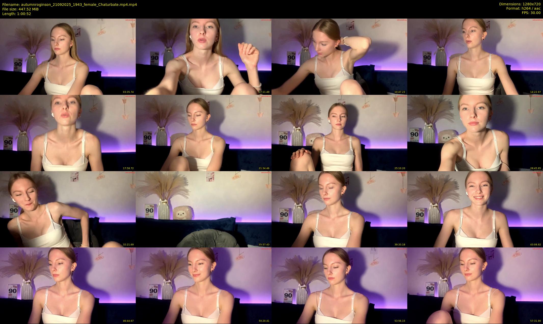 autumnroginson — 61 minute Chaturbate female cam show recording, 720p, Sep 21, 2025