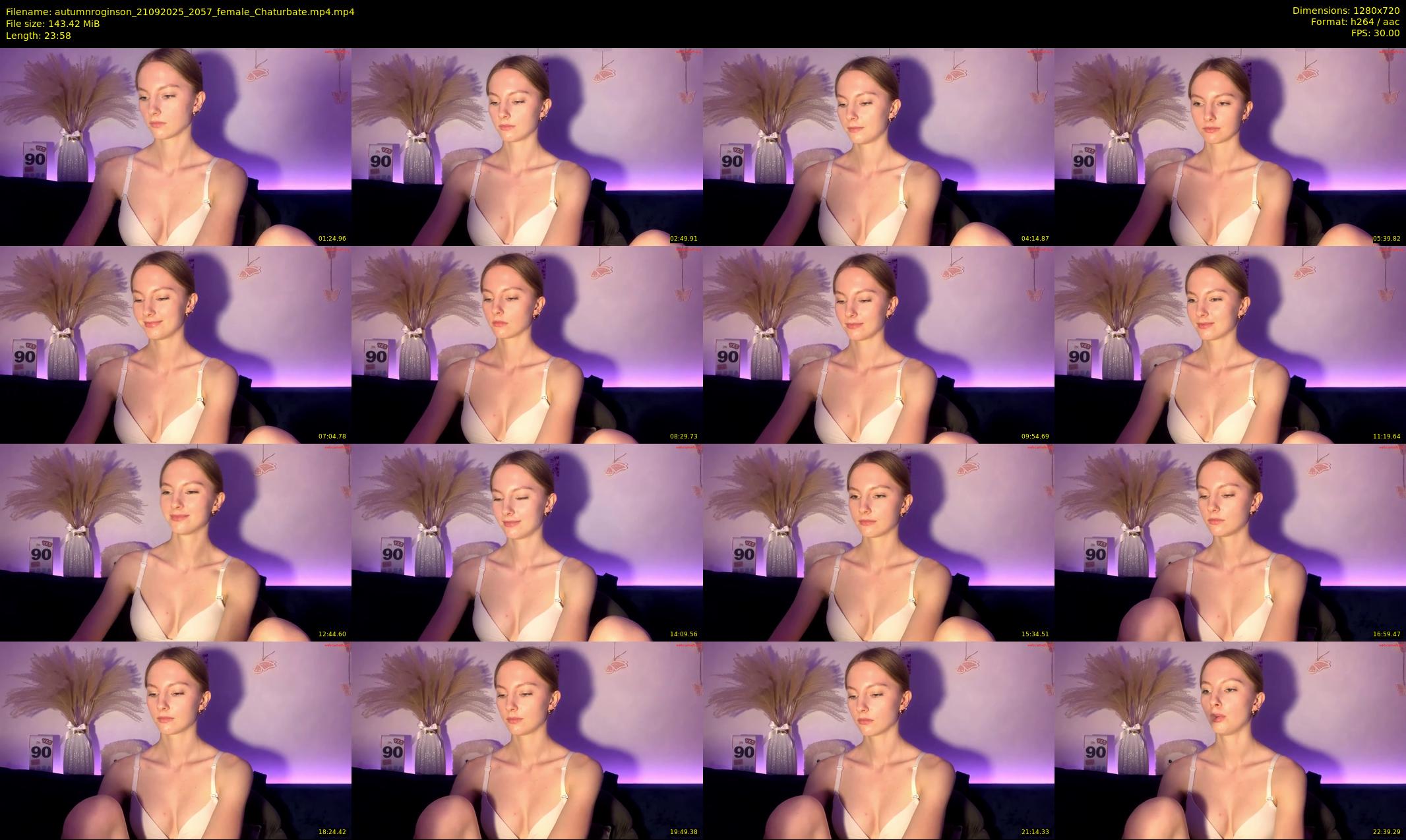 autumnroginson — 24 minute Chaturbate female cam show recording, 720p, Sep 21, 2025