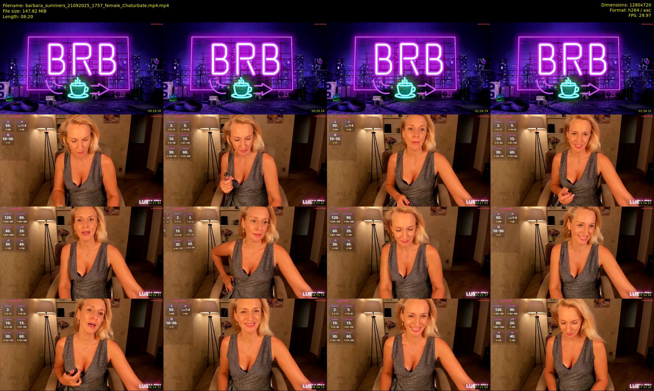 barbara_summers — 9 minute Chaturbate female cam show recording, 720p, Sep 21, 2025
