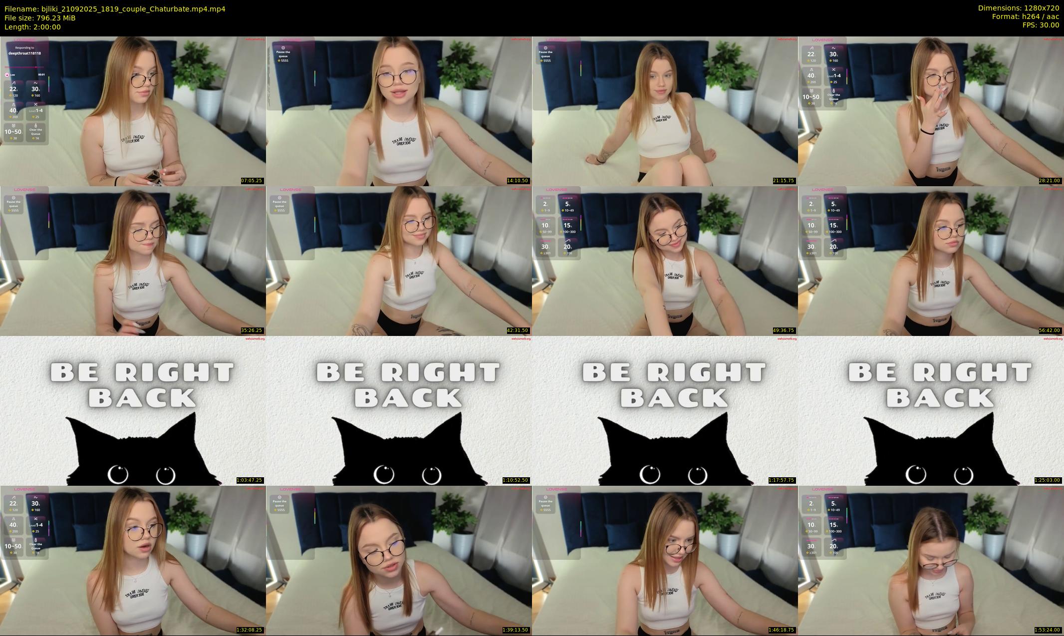 bjliki — 120 minute Chaturbate couple cam show recording, 720p, Sep 21, 2025