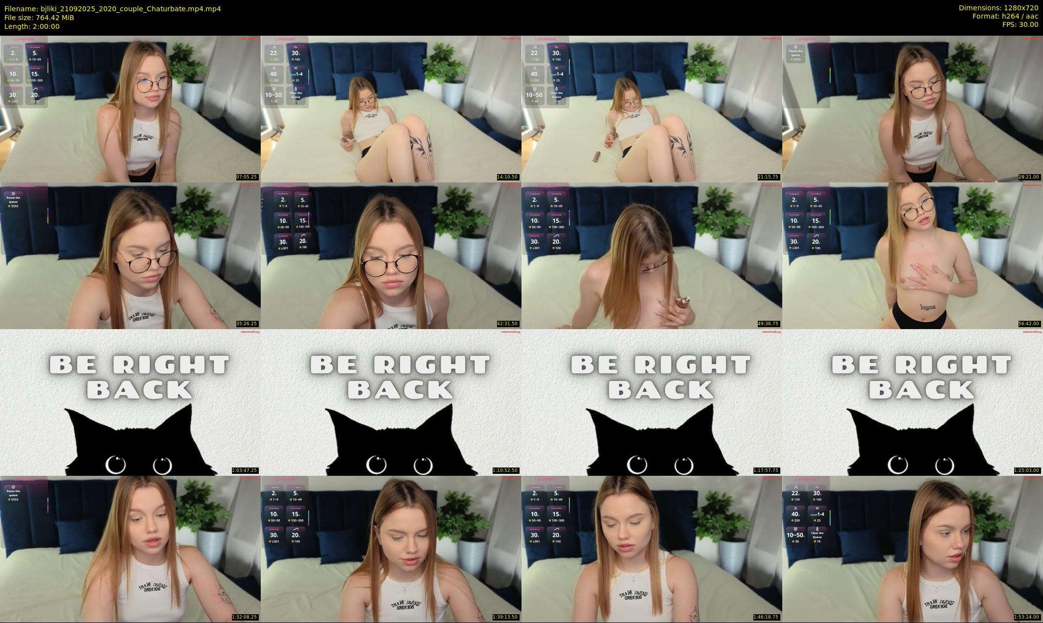 bjliki — 120 minute Chaturbate couple cam show recording, 720p, Sep 21, 2025
