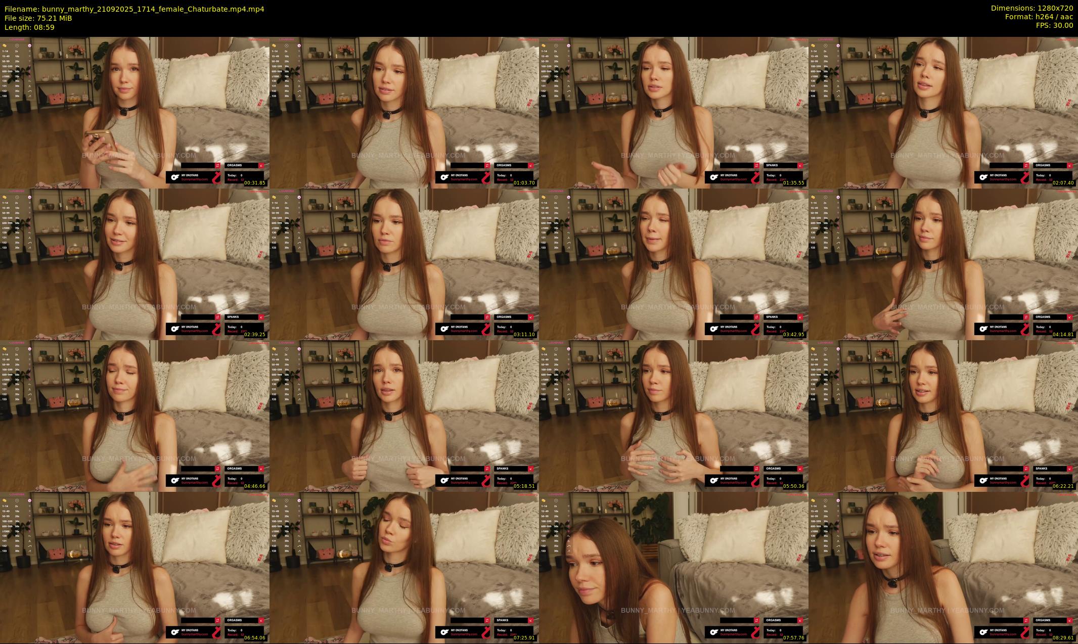 bunny_marthy — 9 minute Chaturbate female cam show recording, 720p, Sep 21, 2025