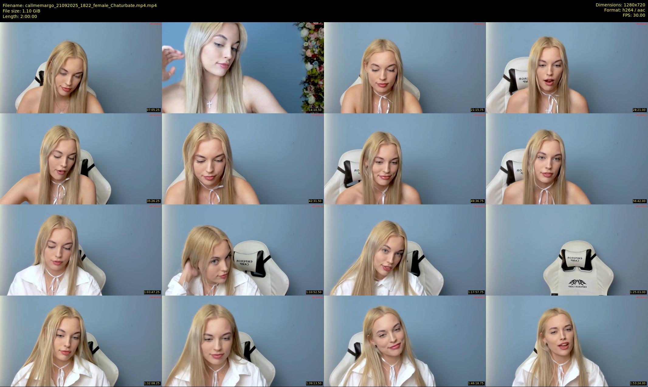 callmemargo — 120 minute Chaturbate female cam show recording, 720p, Sep 21, 2025