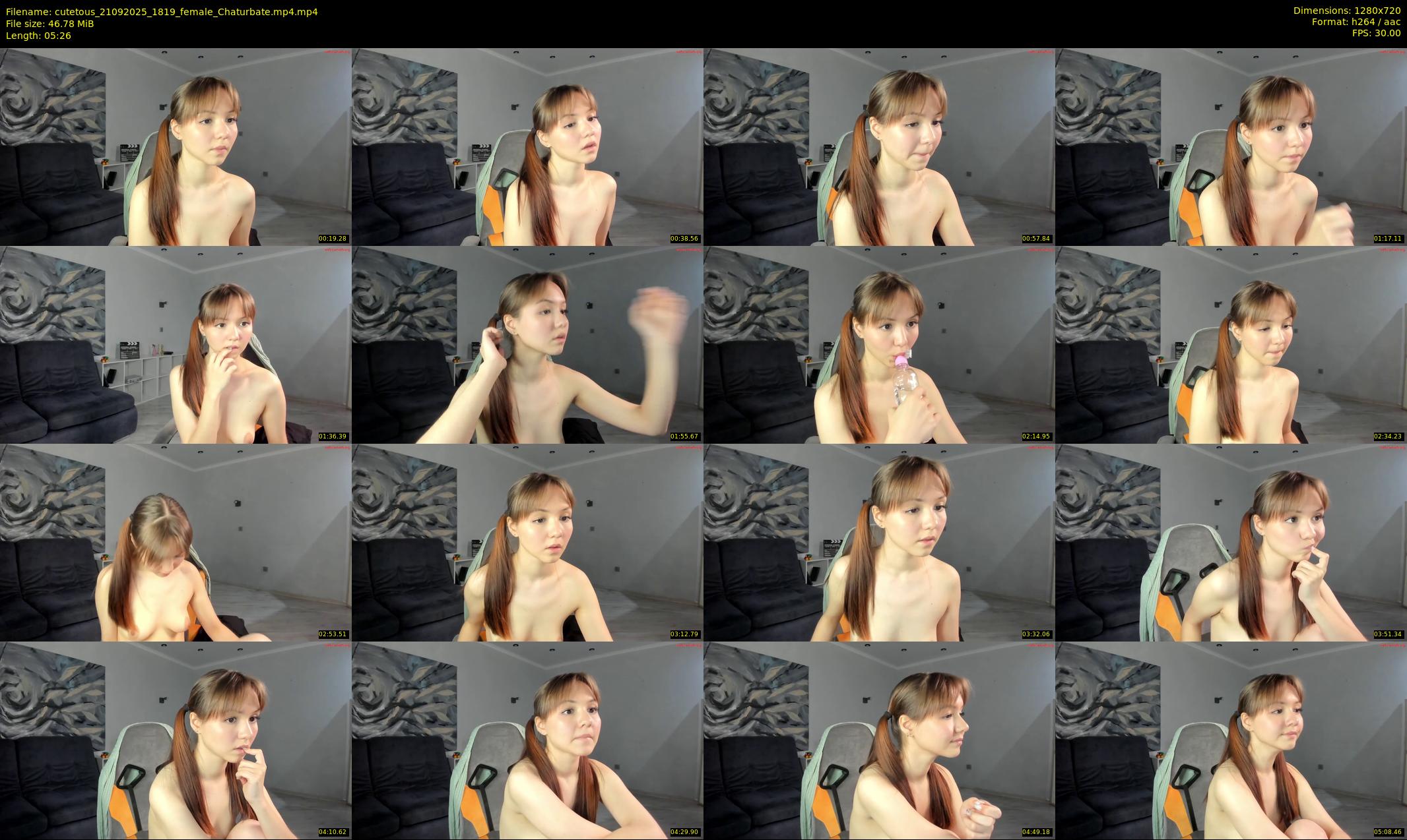 cutetous — 6 minute Chaturbate female cam show recording, 720p, Sep 21, 2025