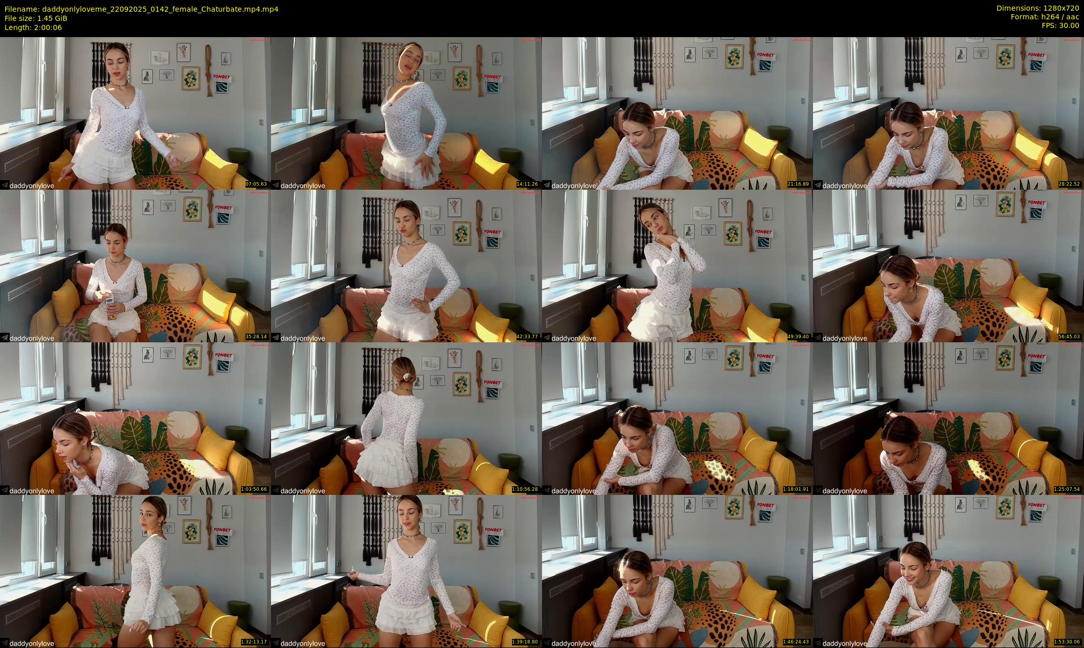 daddyonlyloveme — 121 minute Chaturbate female cam show recording, 720p, Sep 22, 2025