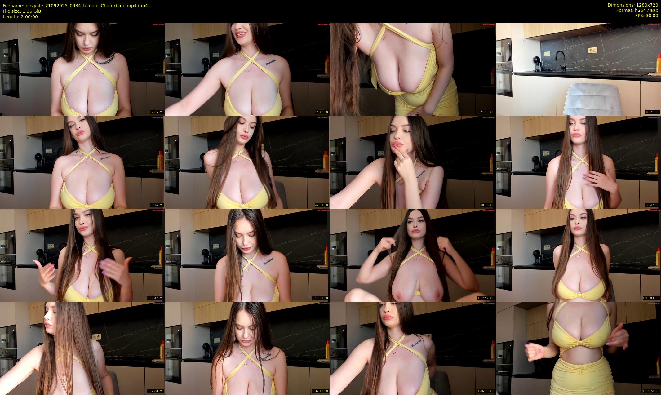 devyale — 120 minute Chaturbate female cam show recording, 720p, Sep 21, 2025