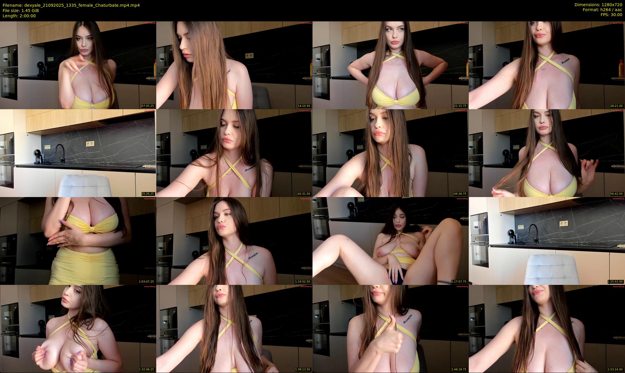 devyale — 120 minute Chaturbate female cam show recording, 720p, Sep 21, 2025