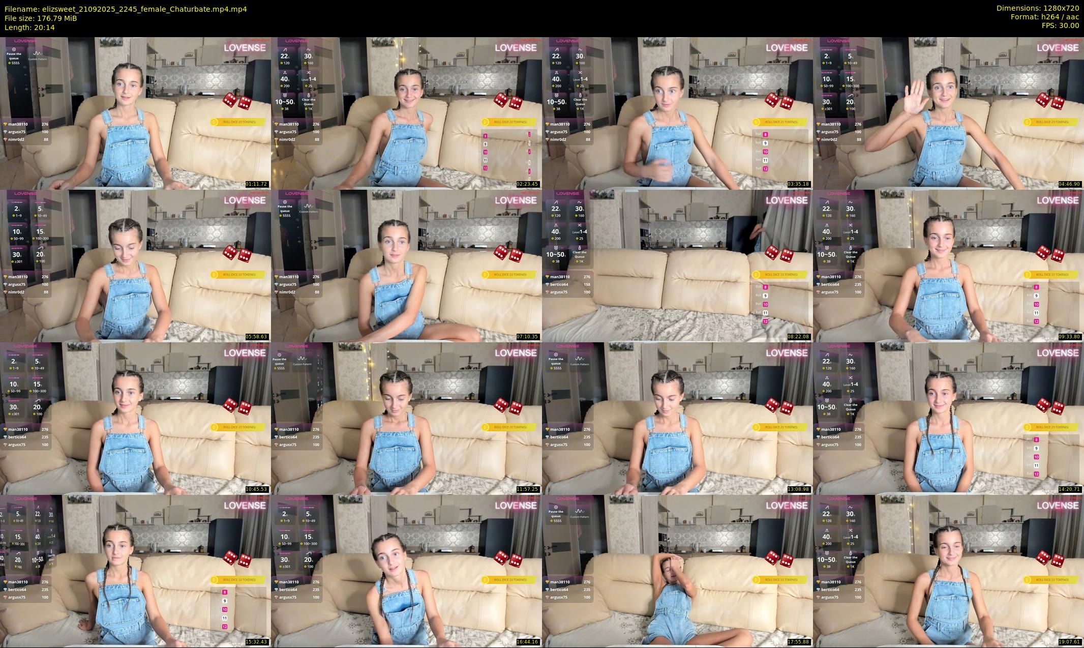 elizsweet — 21 minute Chaturbate female cam show recording, 720p, Sep 21, 2025