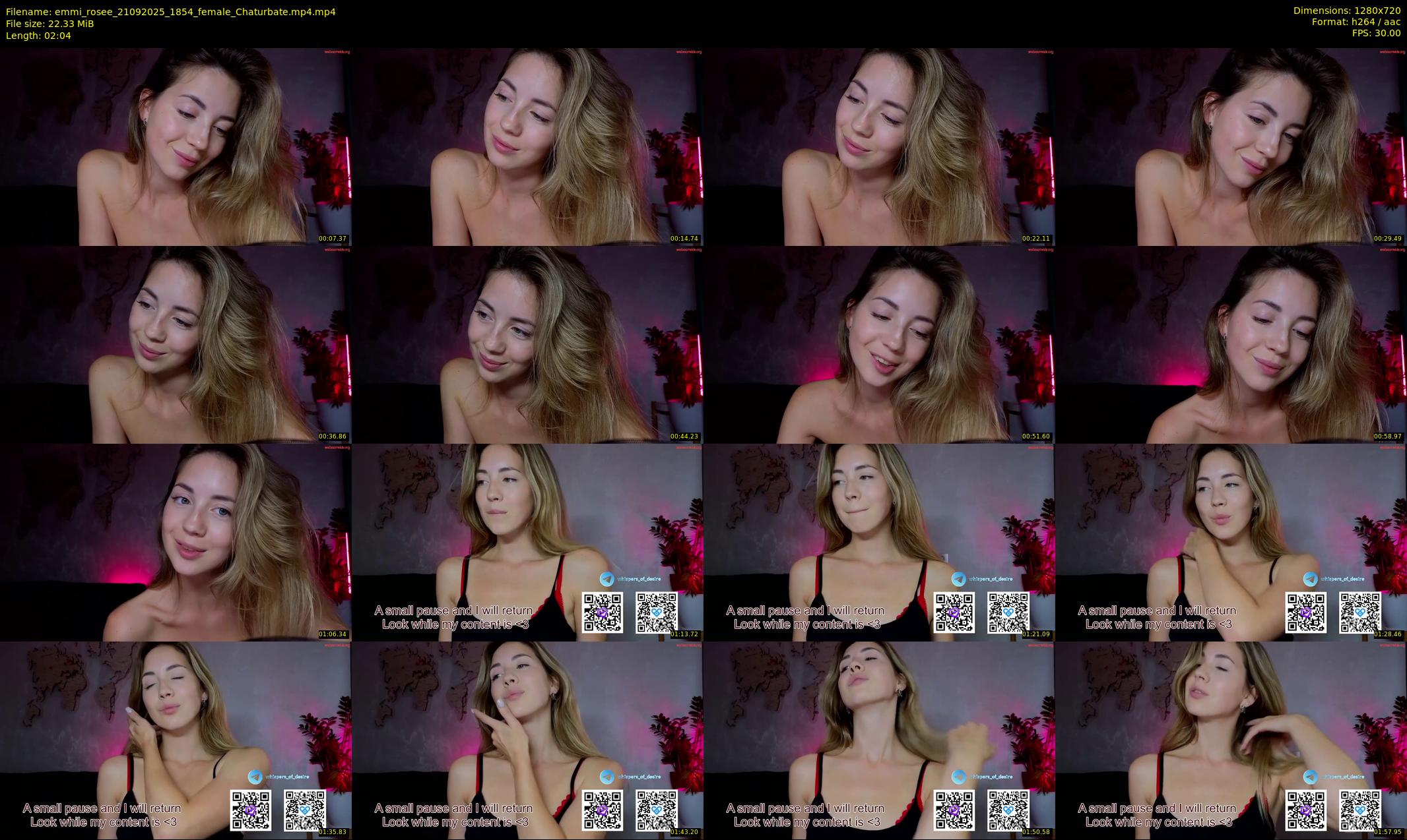 emmi_rosee — 3 minute Chaturbate female cam show recording, 720p, Sep 21, 2025