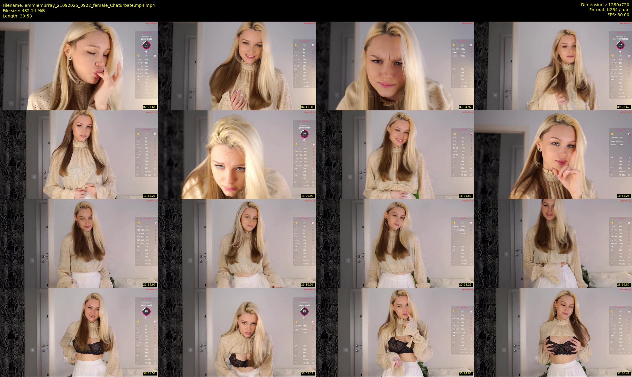 emmiemurray — 40 minute Chaturbate female cam show recording, 720p, Sep 21, 2025