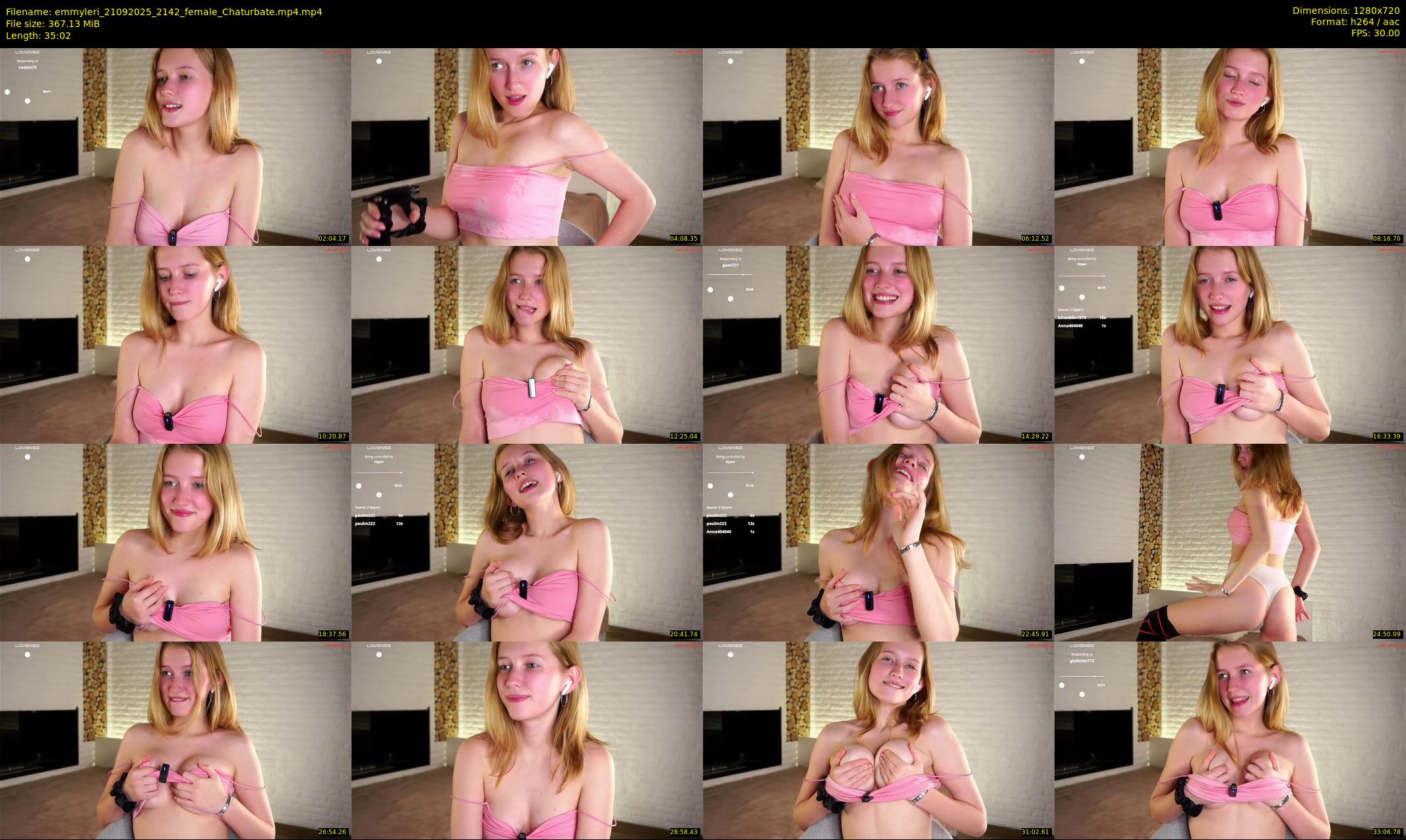 emmyleri — 36 minute Chaturbate female cam show recording, 720p, Sep 21, 2025