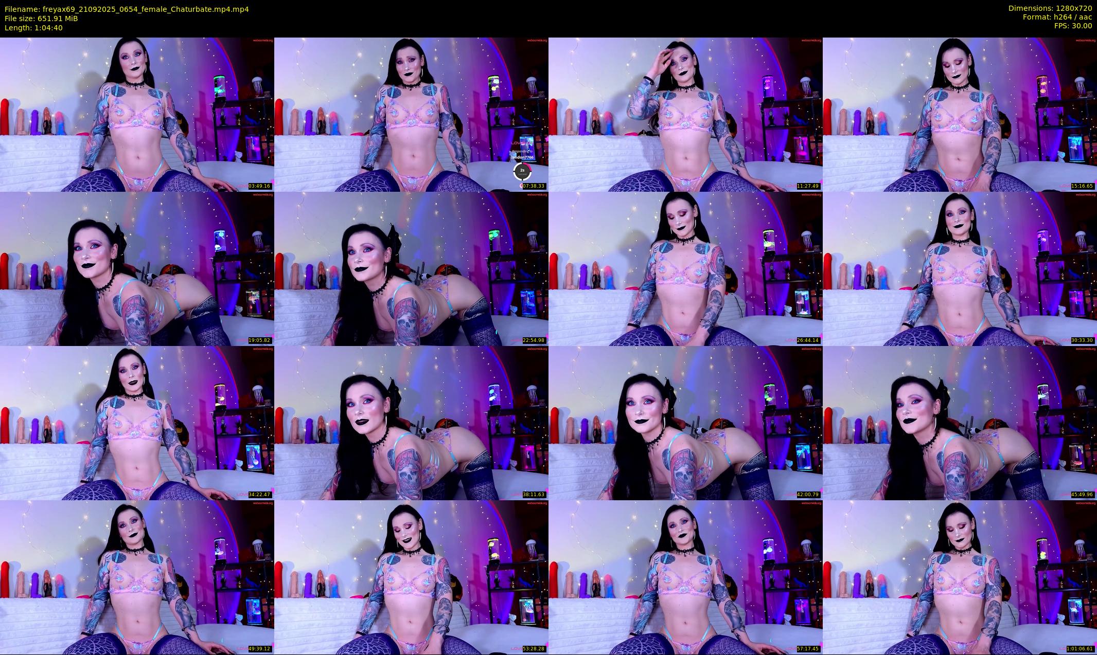 freyax69 — 65 minute Chaturbate female cam show recording, 720p, Sep 21, 2025