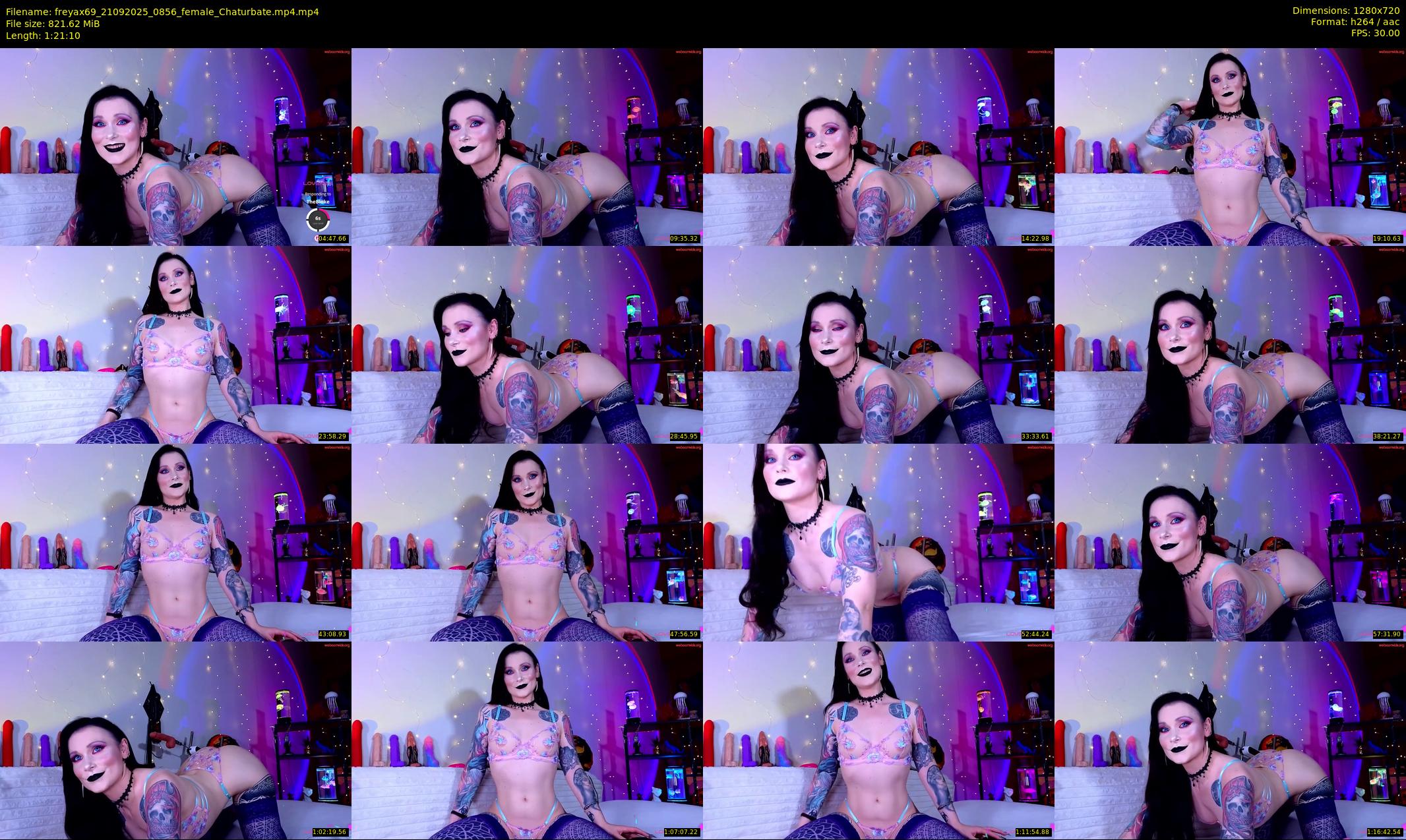 freyax69 — 82 minute Chaturbate female cam show recording, 720p, Sep 21, 2025