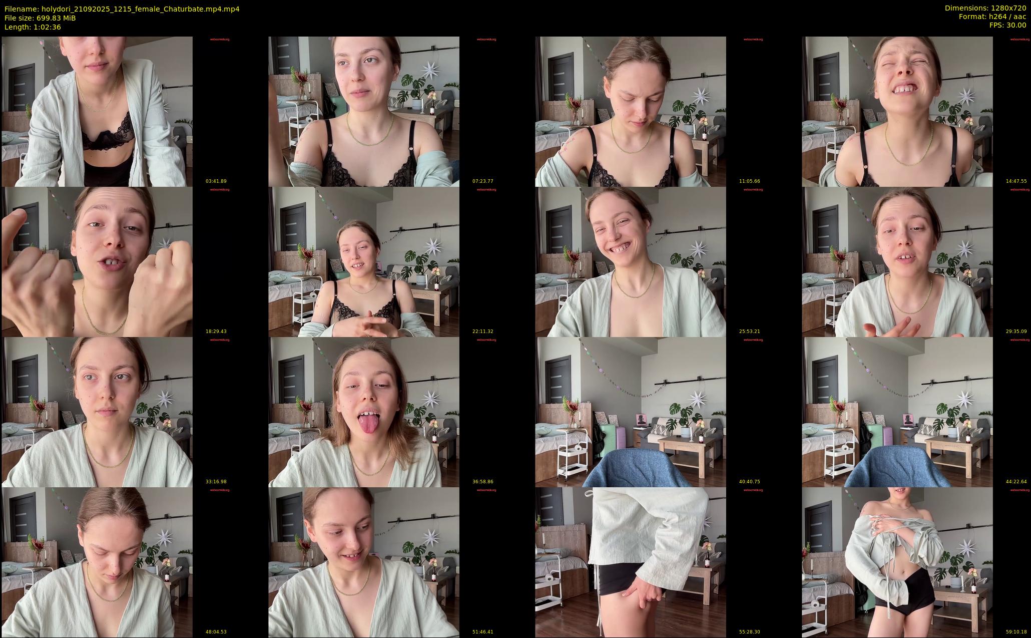holydori — 63 minute Chaturbate female cam show recording, 720p, Sep 21, 2025