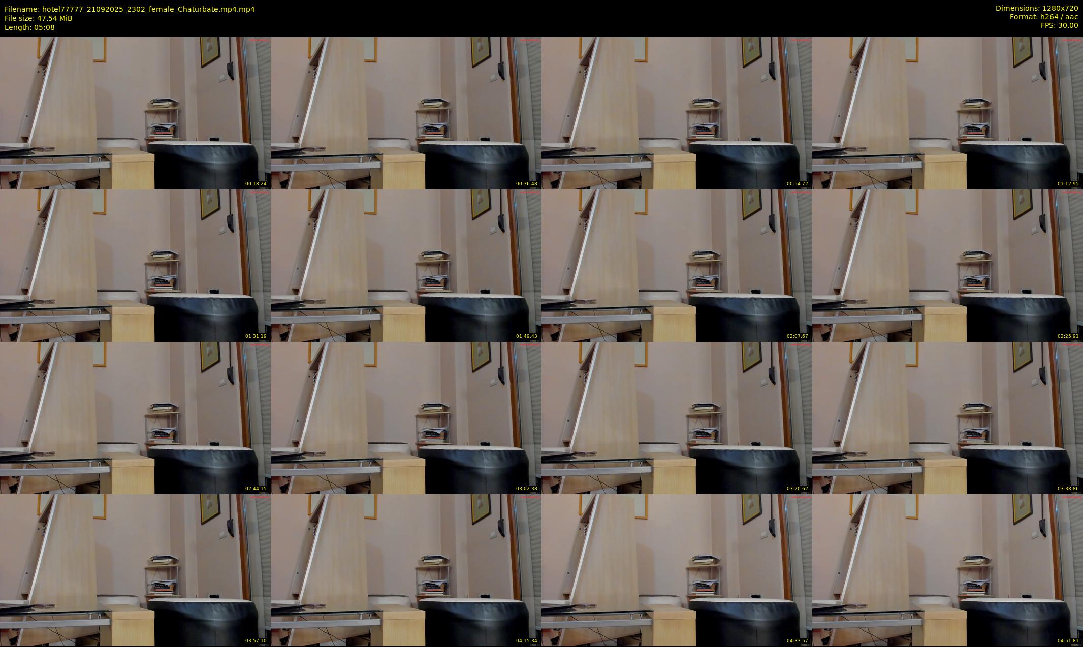 hotel77777 — 6 minute Chaturbate female cam show recording, 720p, Sep 21, 2025