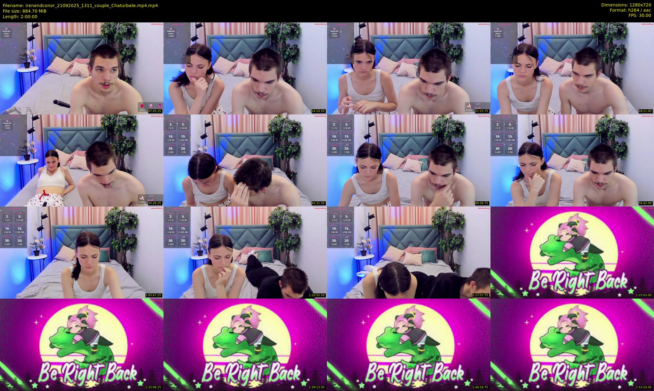 irenendconor — 120 minute Chaturbate couple cam show recording, 720p, Sep 21, 2025